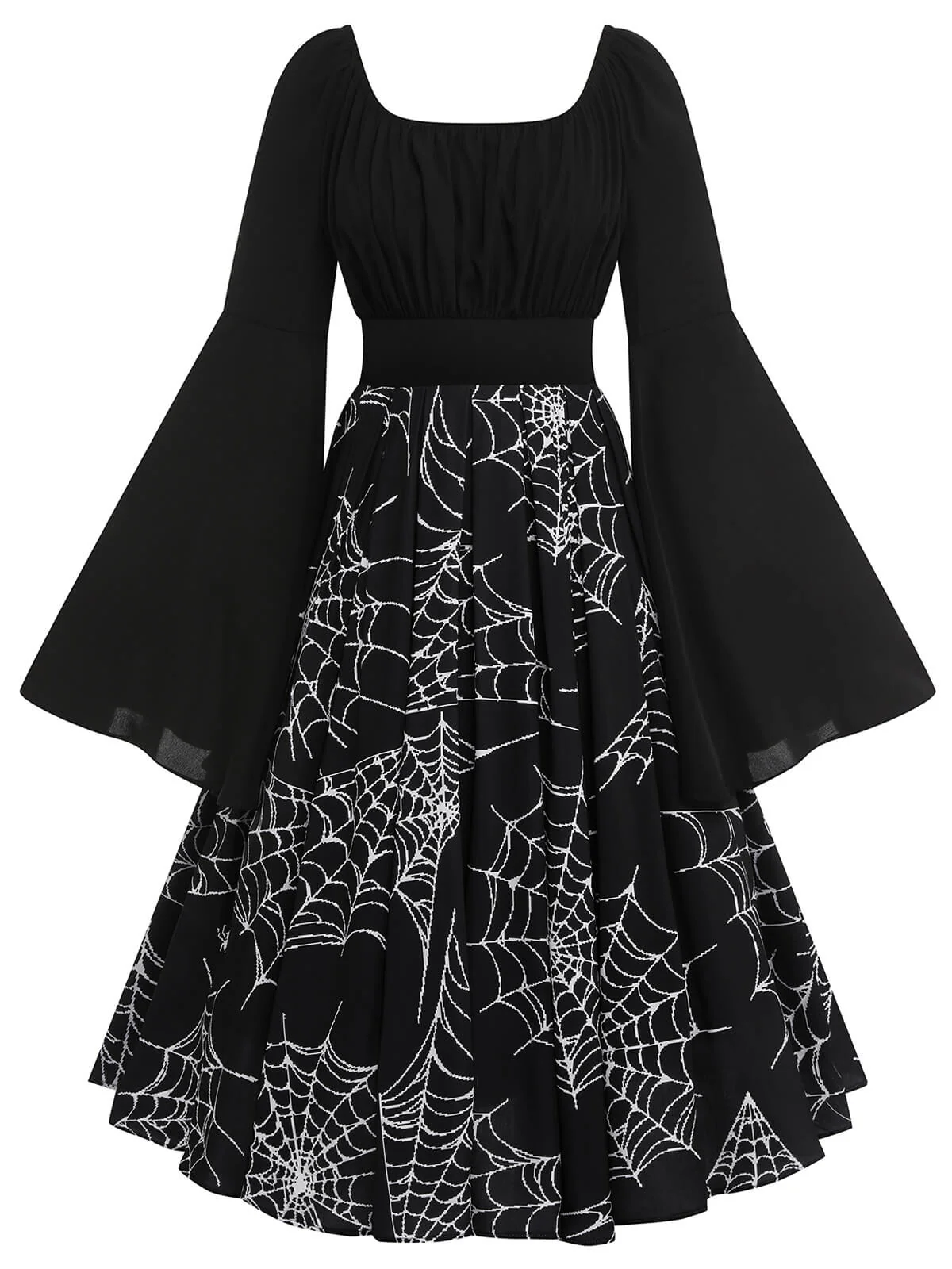 HALLOWEEN GOTHIC SPINNENNETZ SWING KLEID - Image 9