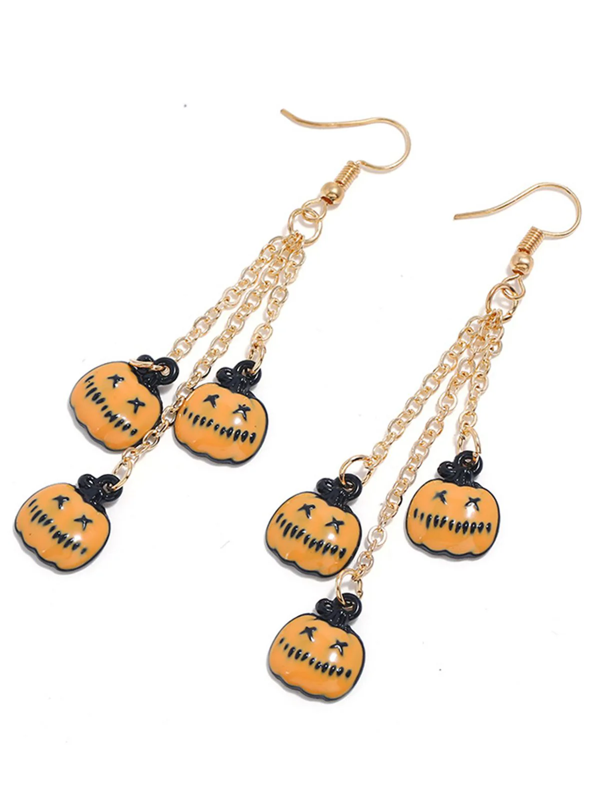 1950er Halloween Kürbis Lange Kette Ohrring - Image 3
