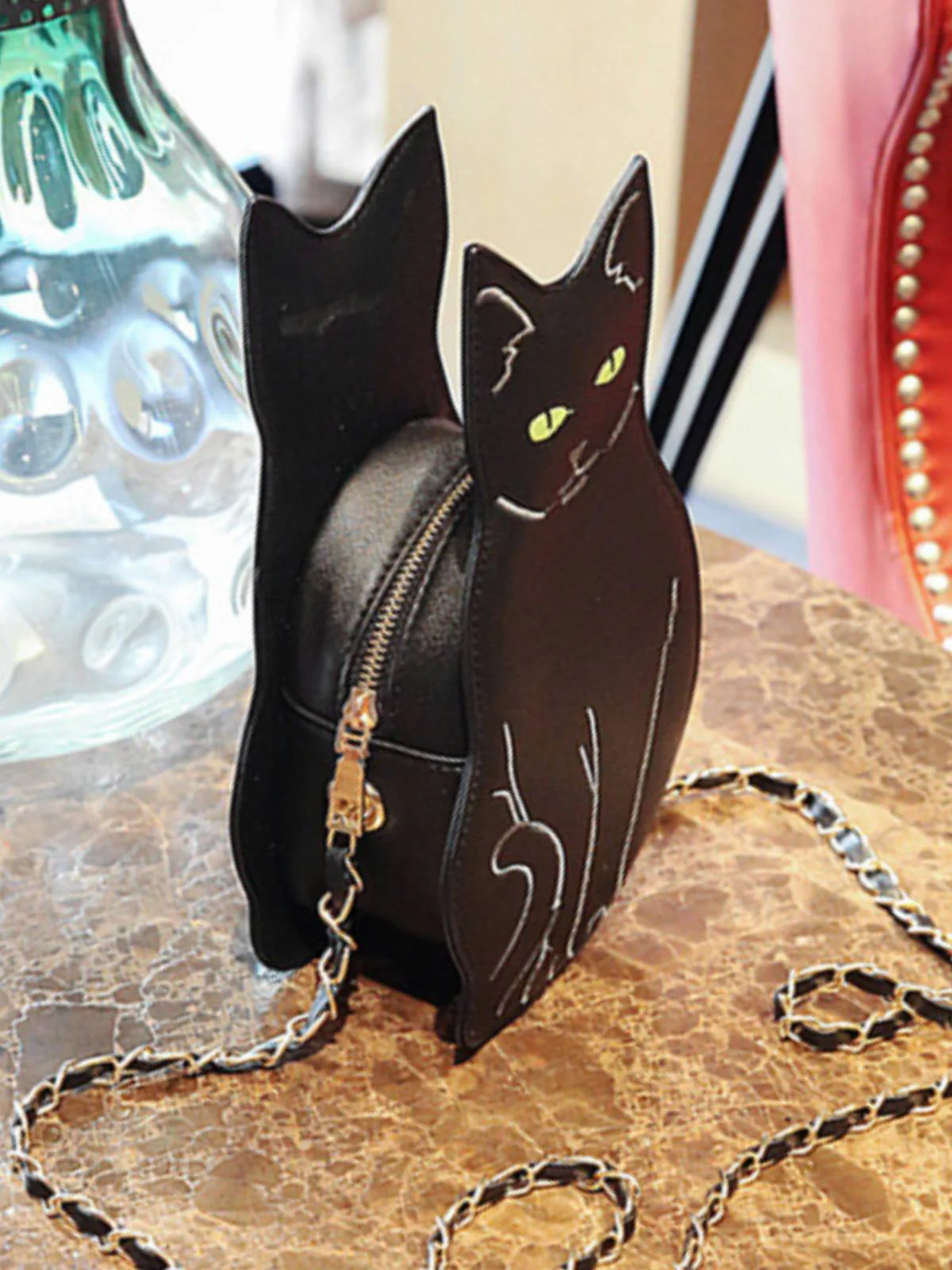 Schwarz Halloween Nette Katze Tasche - Image 4