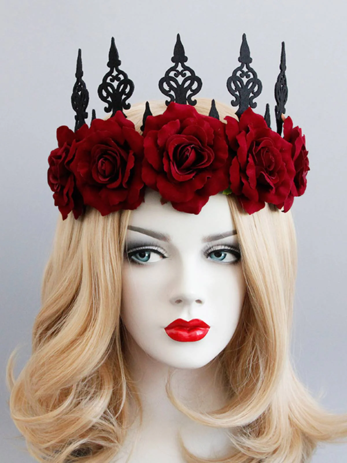 HALLOWEEN ROTE ROSEN KRONE STIRNBAND - Image 4
