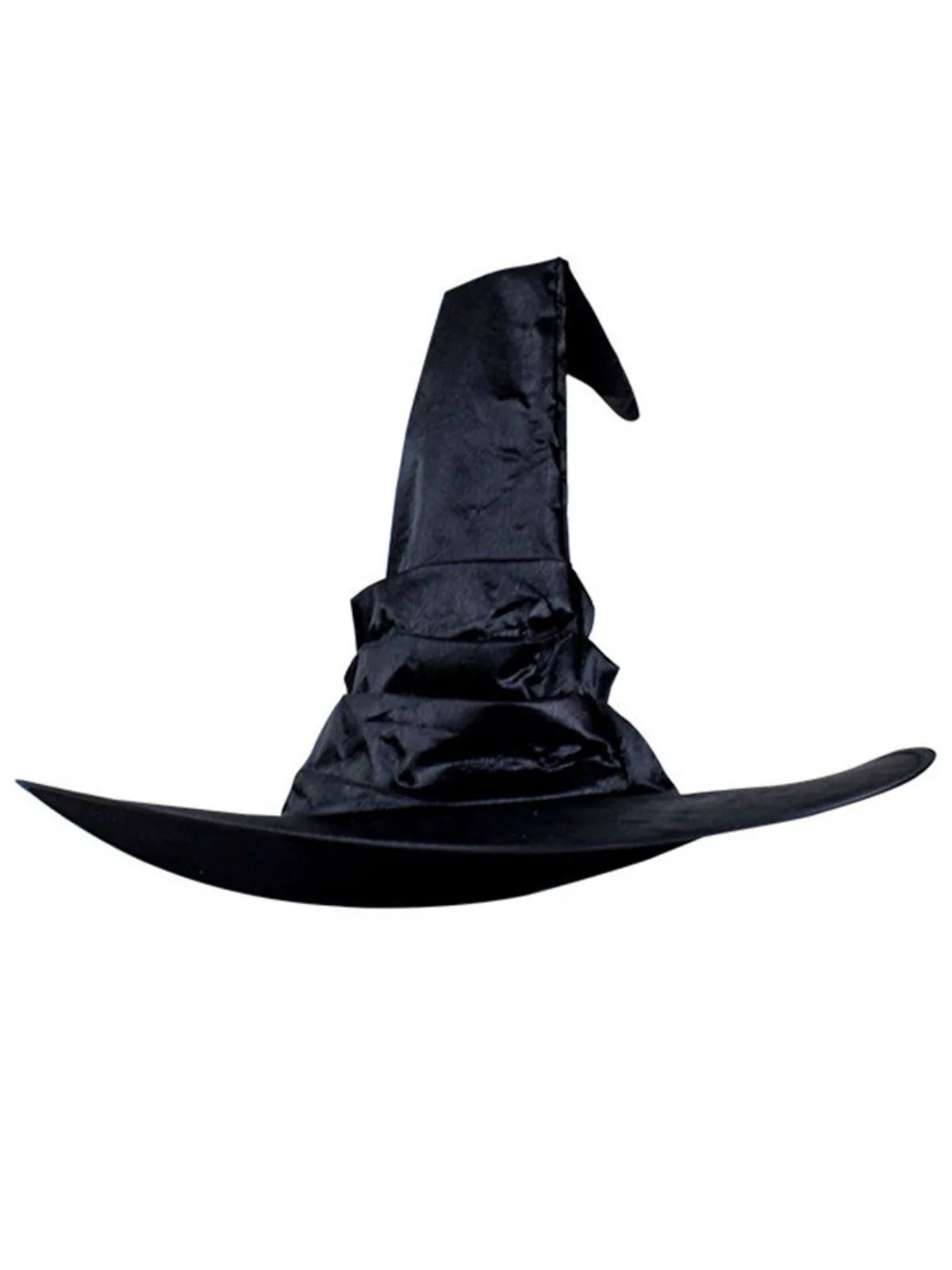 Halloween Satin Gerüschtes Hexe Hut - Image 2