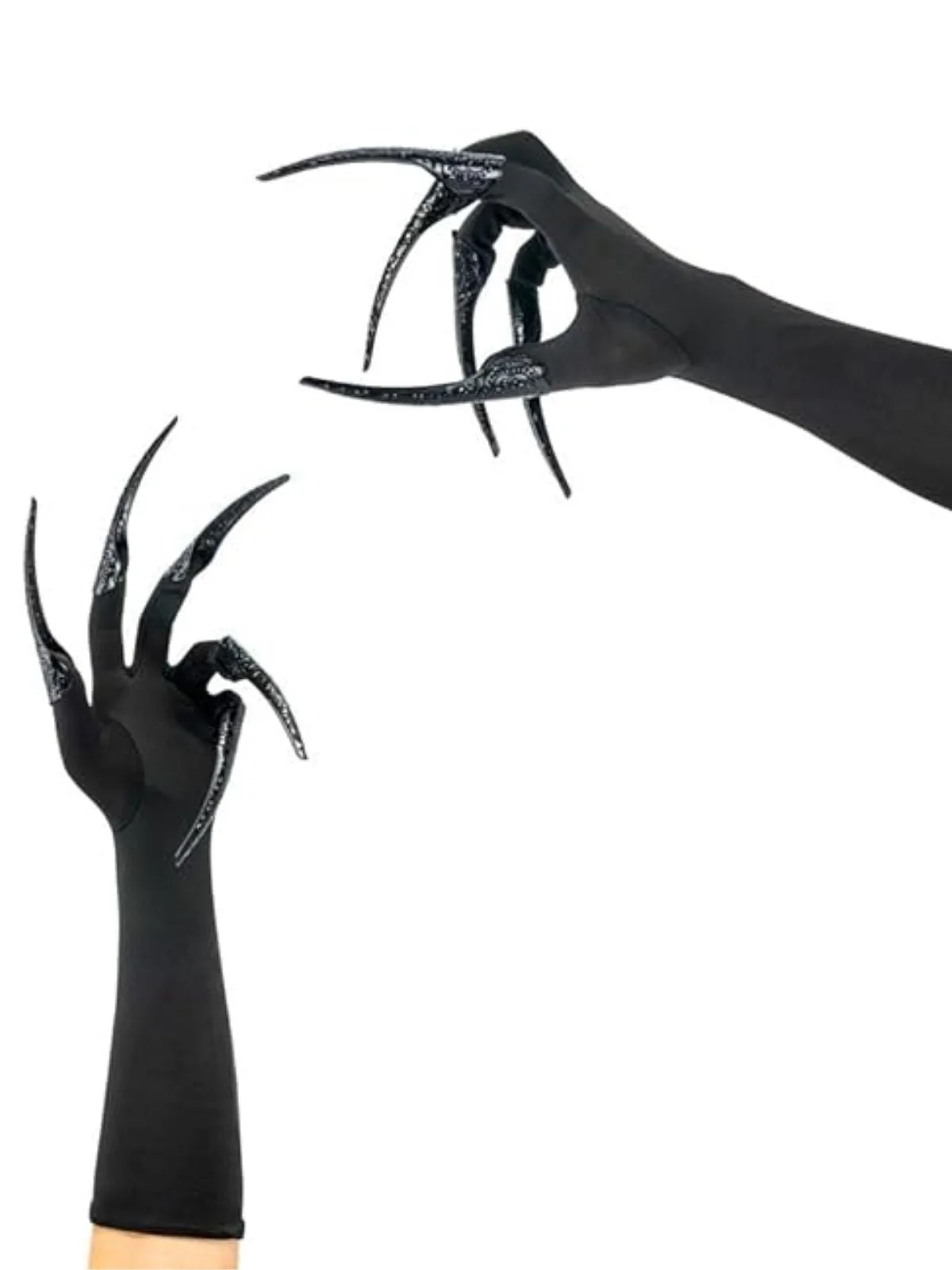 Halloween Schwarz Lang Klauen Handschuhe - Image 2