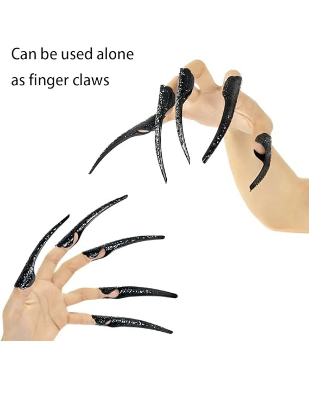 Halloween Schwarz Lang Klauen Handschuhe - Image 4