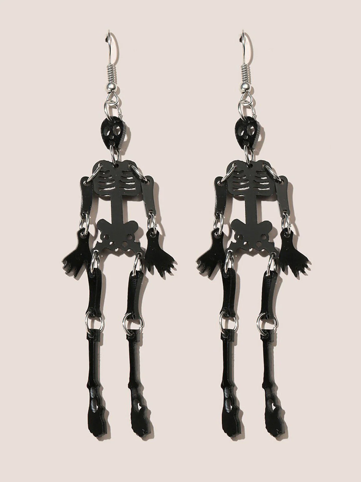 Halloween Schwarz Skelett Legierung Ohrringe - Image 2