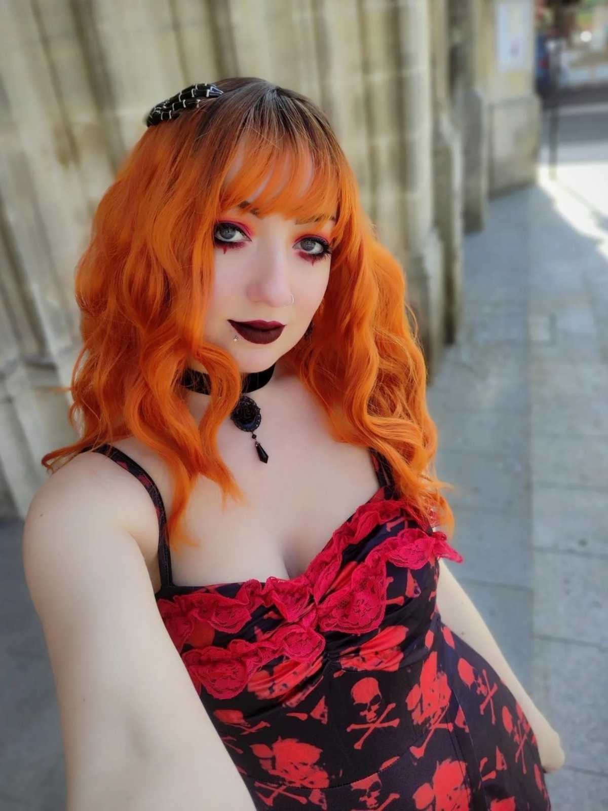 HALLOWEEN SCHWARZEM SCHÄDEL SPITZEN RIEMEN KLEID - Image 2