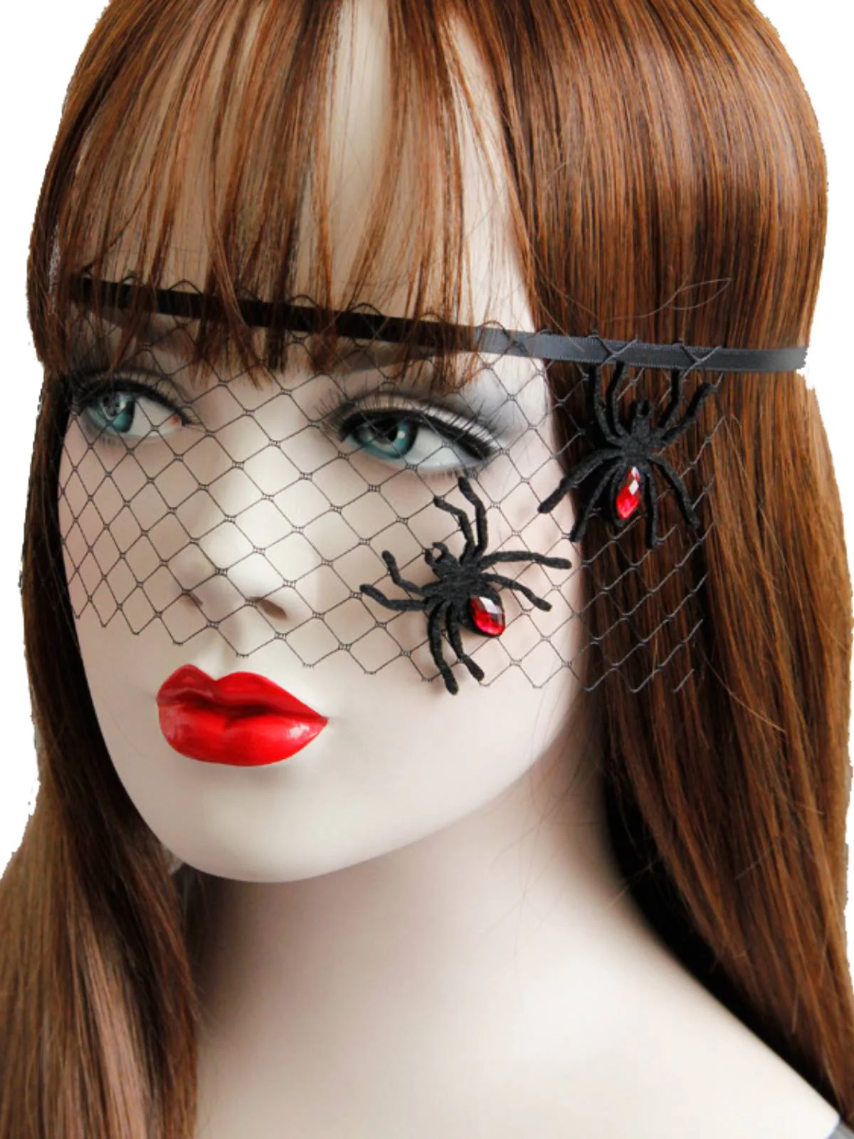 HALLOWEEN STIRNBAND MIT STRASS SPINNENNETZ - Image 2