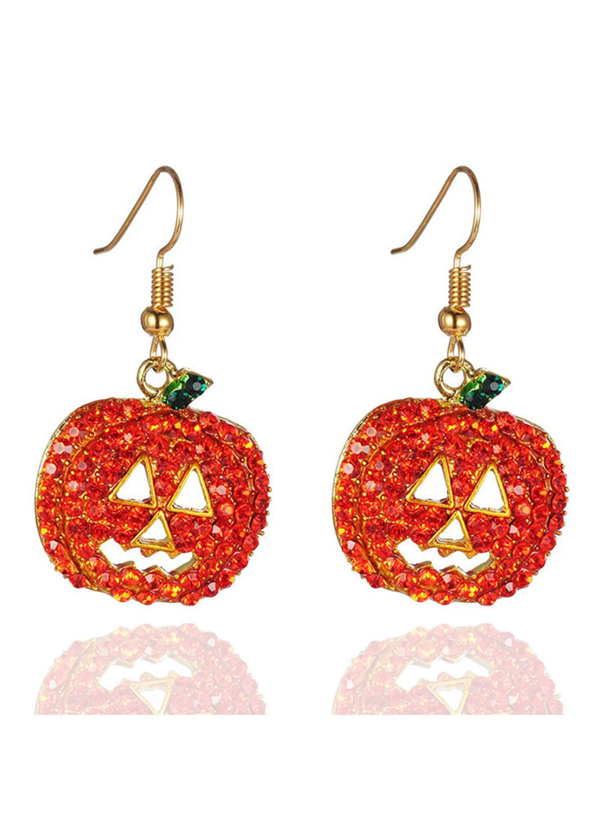 Halloween Strasssteine  Grimasse Kürbis Ohrringe - Image 6