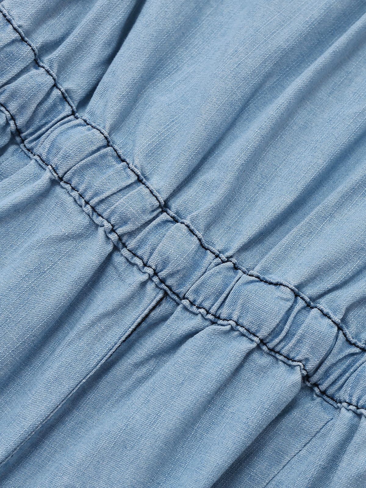 Hellblau 1950er Denim Taste Revers Romper - Image 6