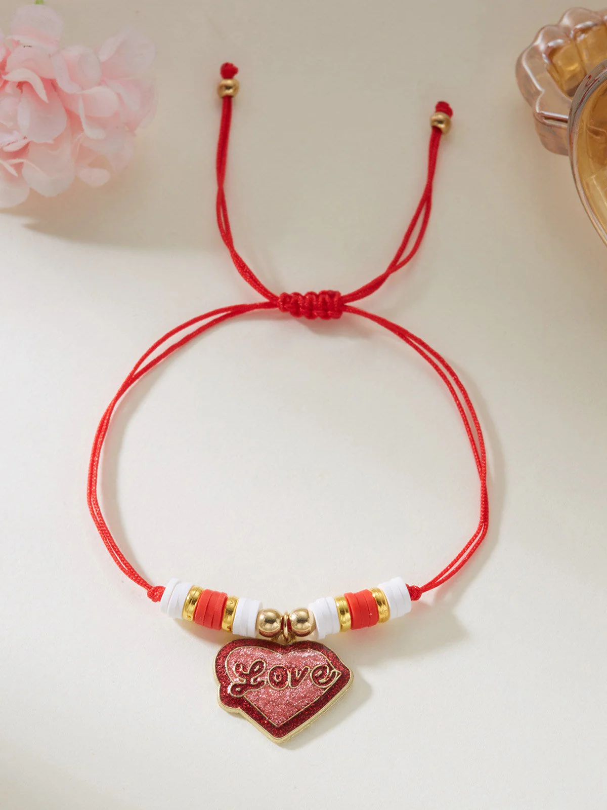 Herz Liebe Verstellbar Gewebt Valentinstag Armband - Image 2
