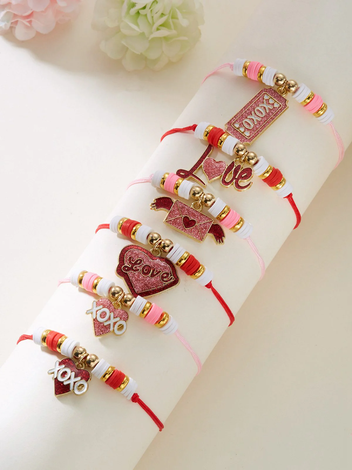 Herz Liebe Verstellbar Gewebt Valentinstag Armband - Image 3