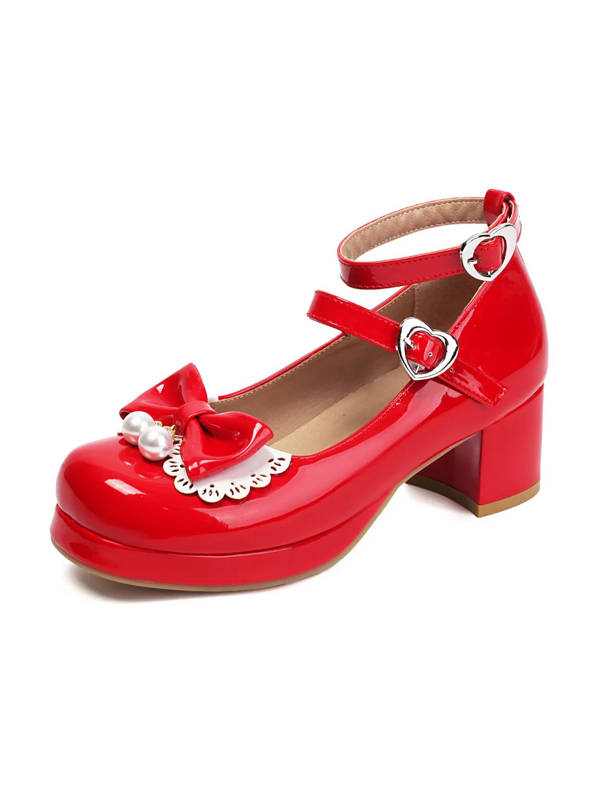 Herz Perle Bogen Mary Jane Heels - Image 15