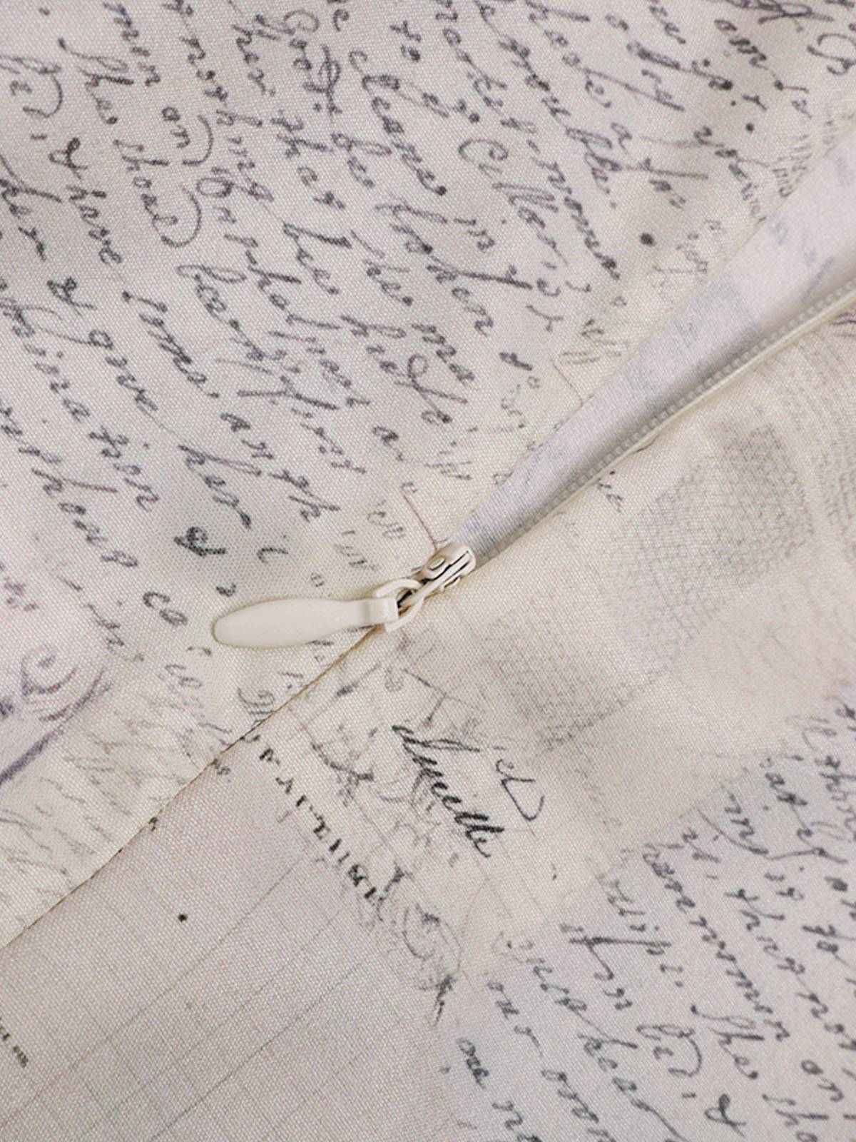 Khaki 1950er Zeitung Schmetterling Patchwork Kleid - Image 8
