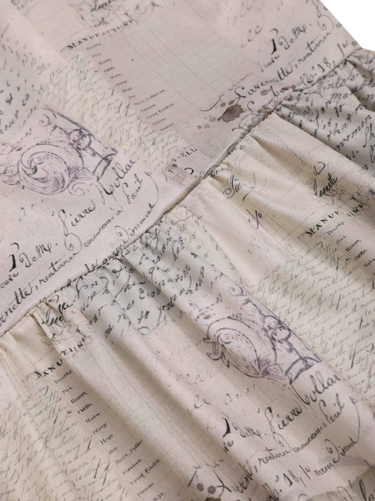 Khaki 1950er Zeitung Schmetterling Patchwork Kleid - Image 9