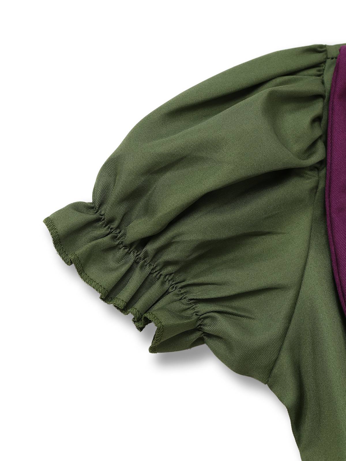Khaki 1960er Fuchs Zweiteiler-Imitat Kleid Set - Image 4