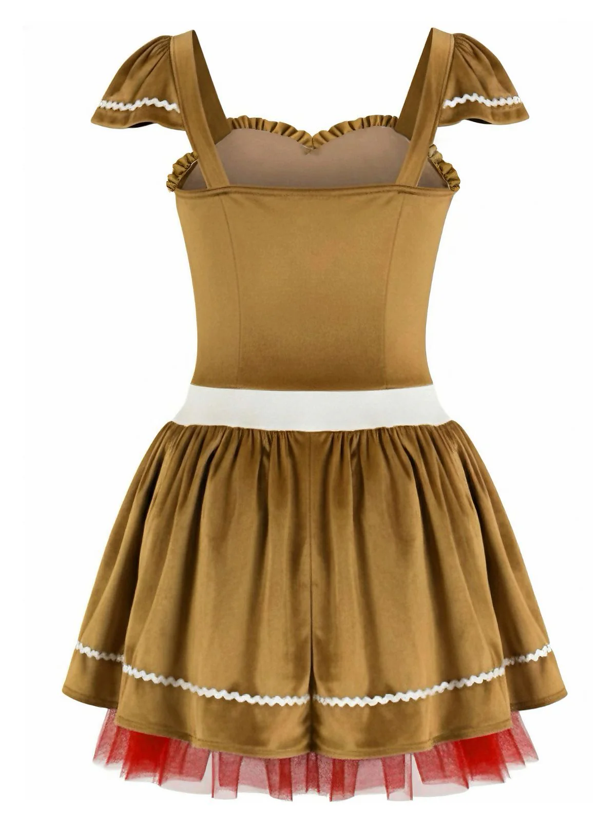 Khaki 1970er Lebkuchen Samt Kleid & Mini Rock - Image 3