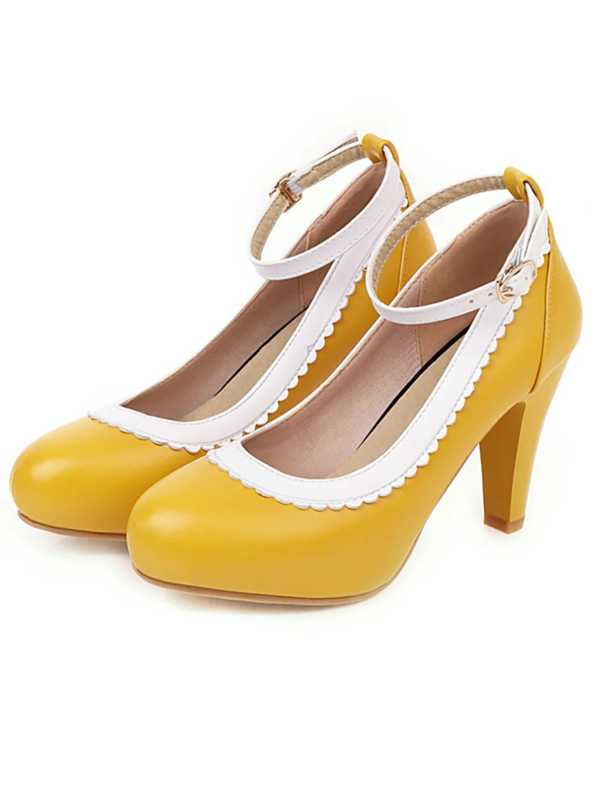 Schwarz VINTAGE ROUND HOHE ABSATZ SCHUHE - Image 17