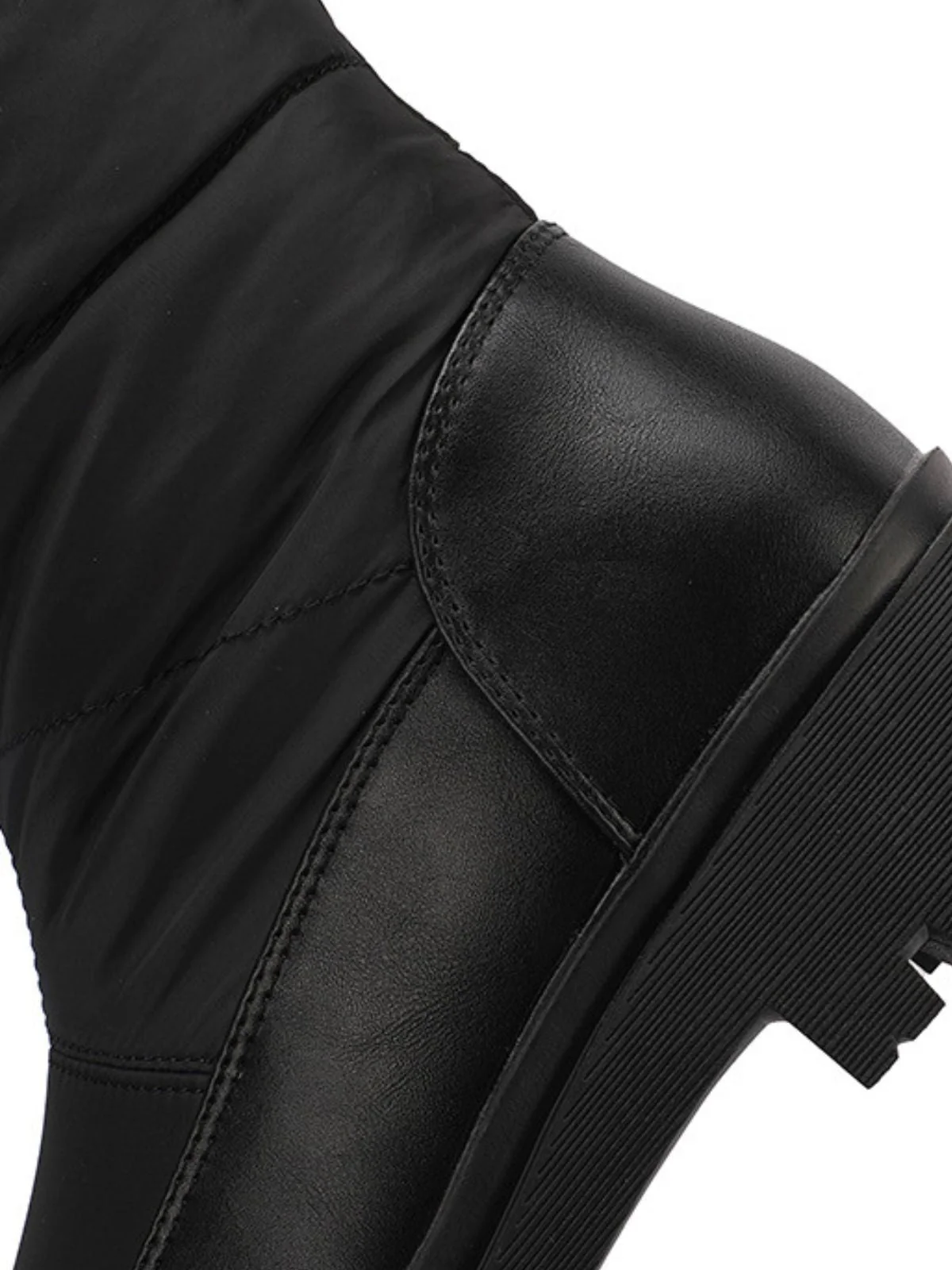 Kunstpelz Kniehoch Schneefall Stoff Stiefel - Image 5