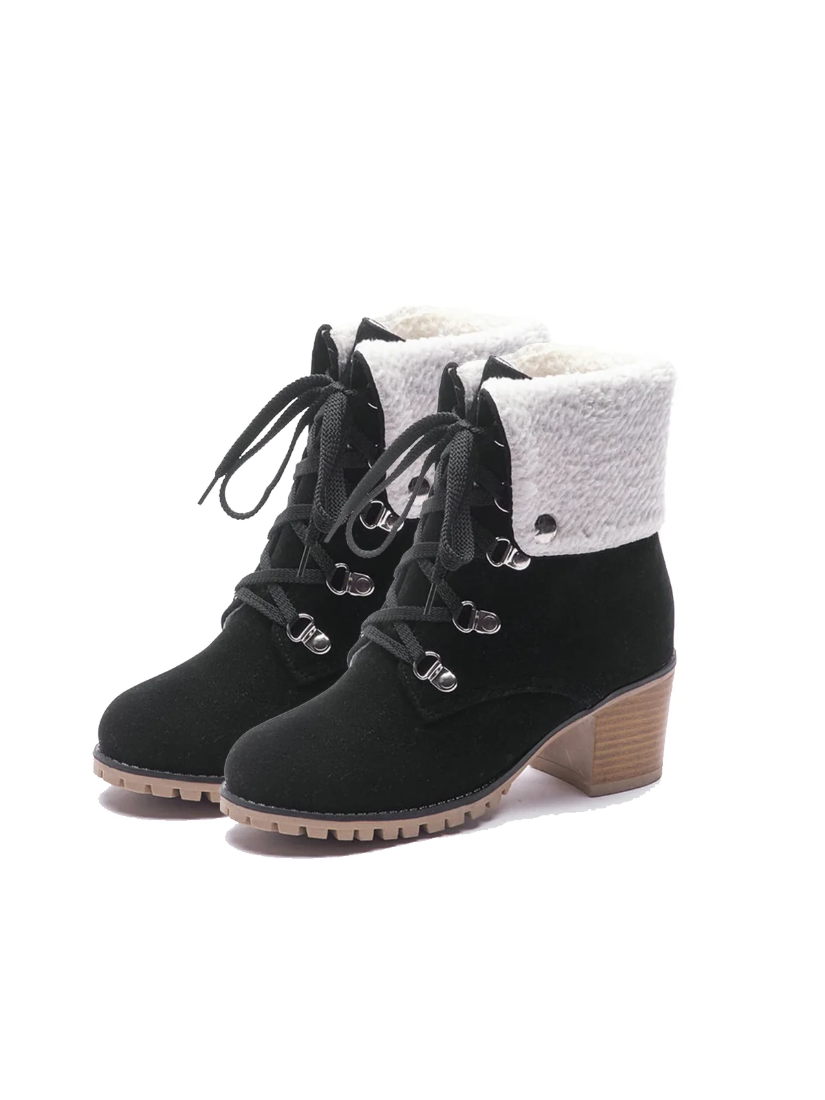 Weinrot Kurze Martin Britischen Stil Stiefel - Image 4