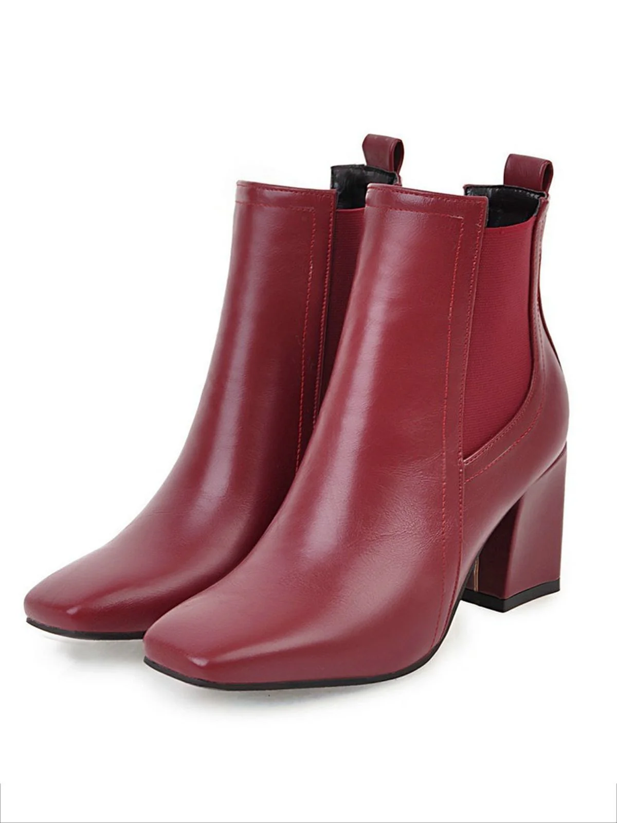 KURZE RETRO-STIEFEL MIT DICKEM ABSATZ - Image 2
