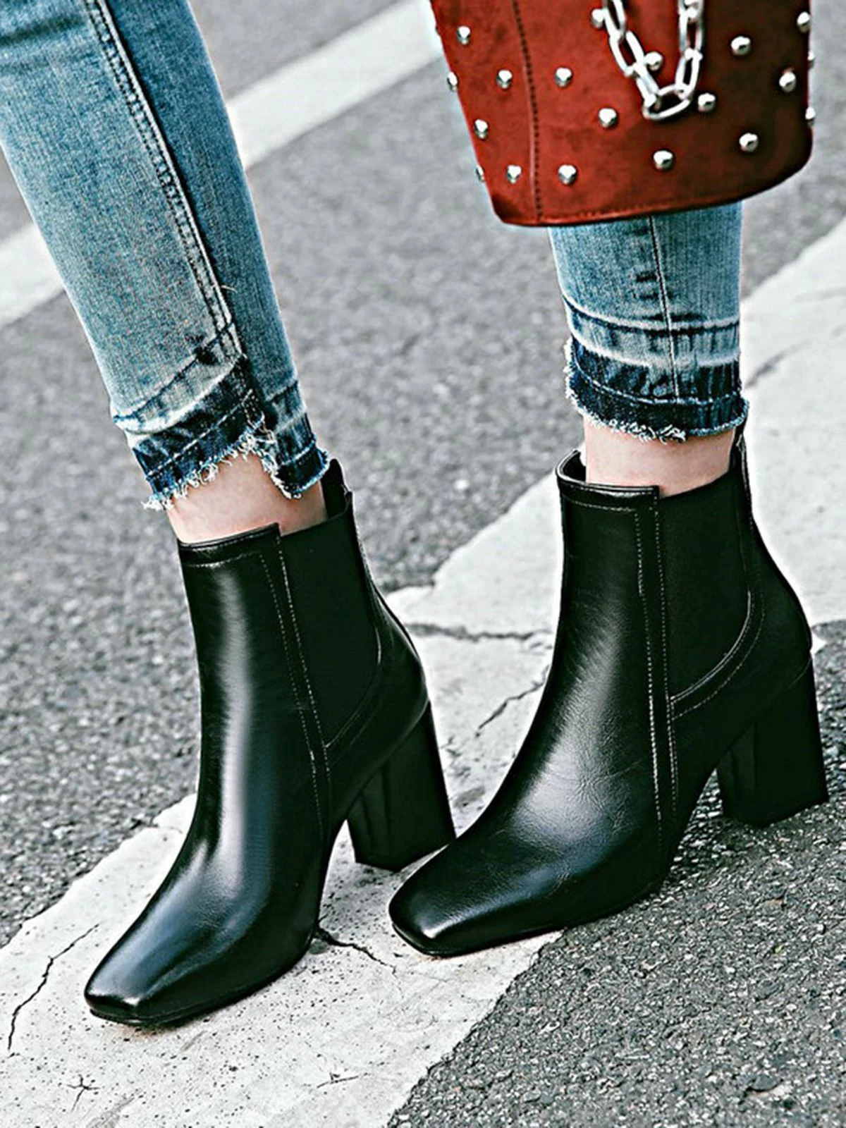 KURZE RETRO-STIEFEL MIT DICKEM ABSATZ - Image 7