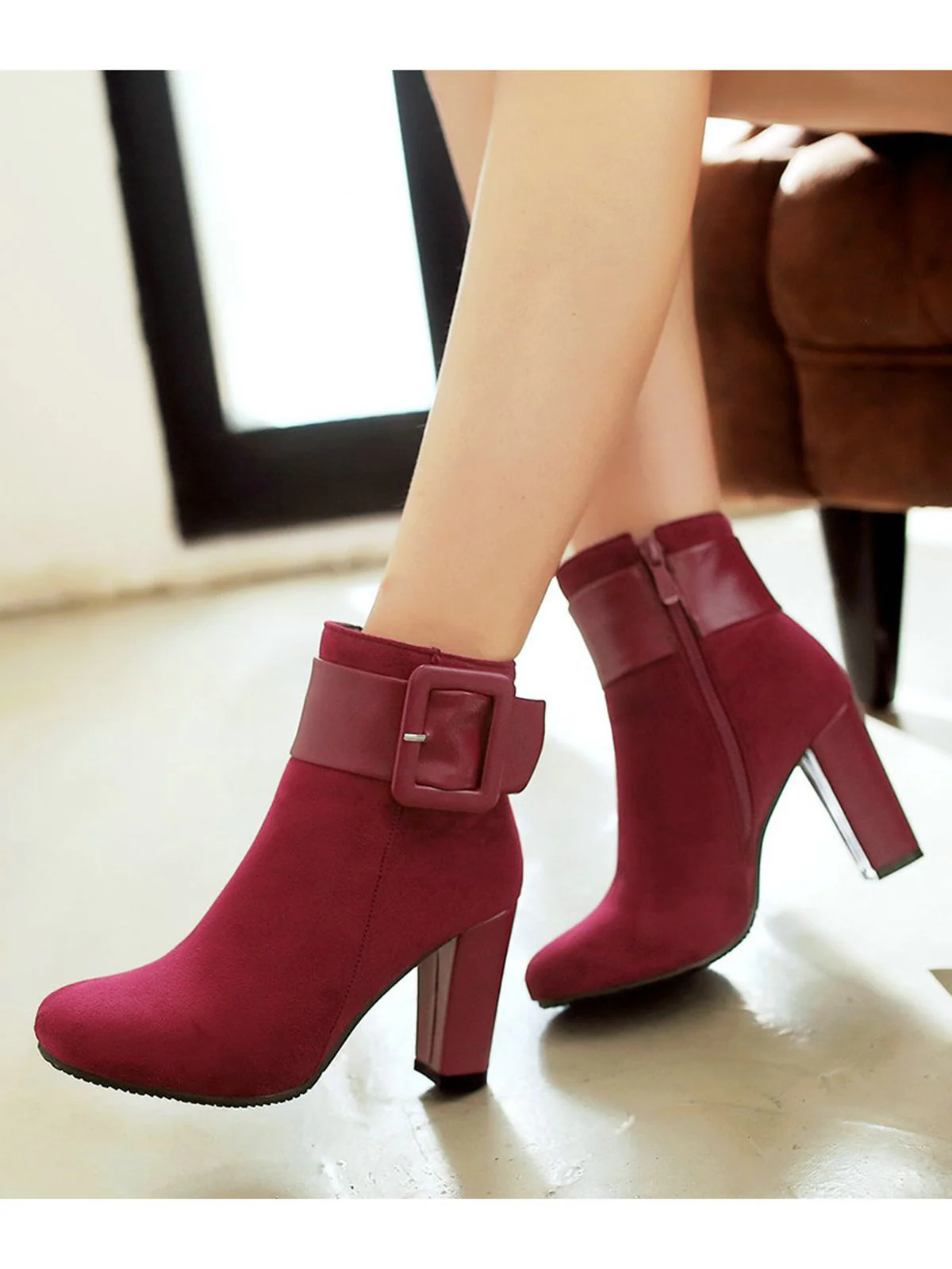 KURZE RETRO-STIEFEL MIT DICKEM ABSATZ - Image 8