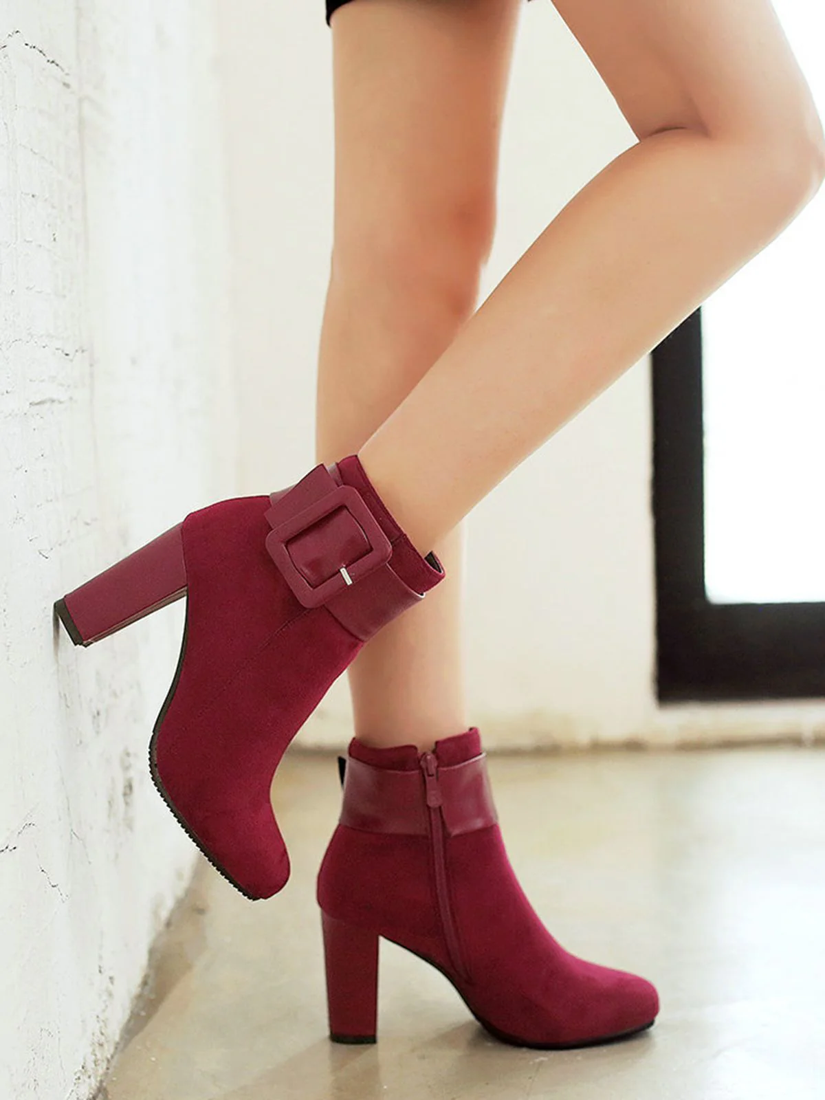 KURZE RETRO-STIEFEL MIT DICKEM ABSATZ - Image 9