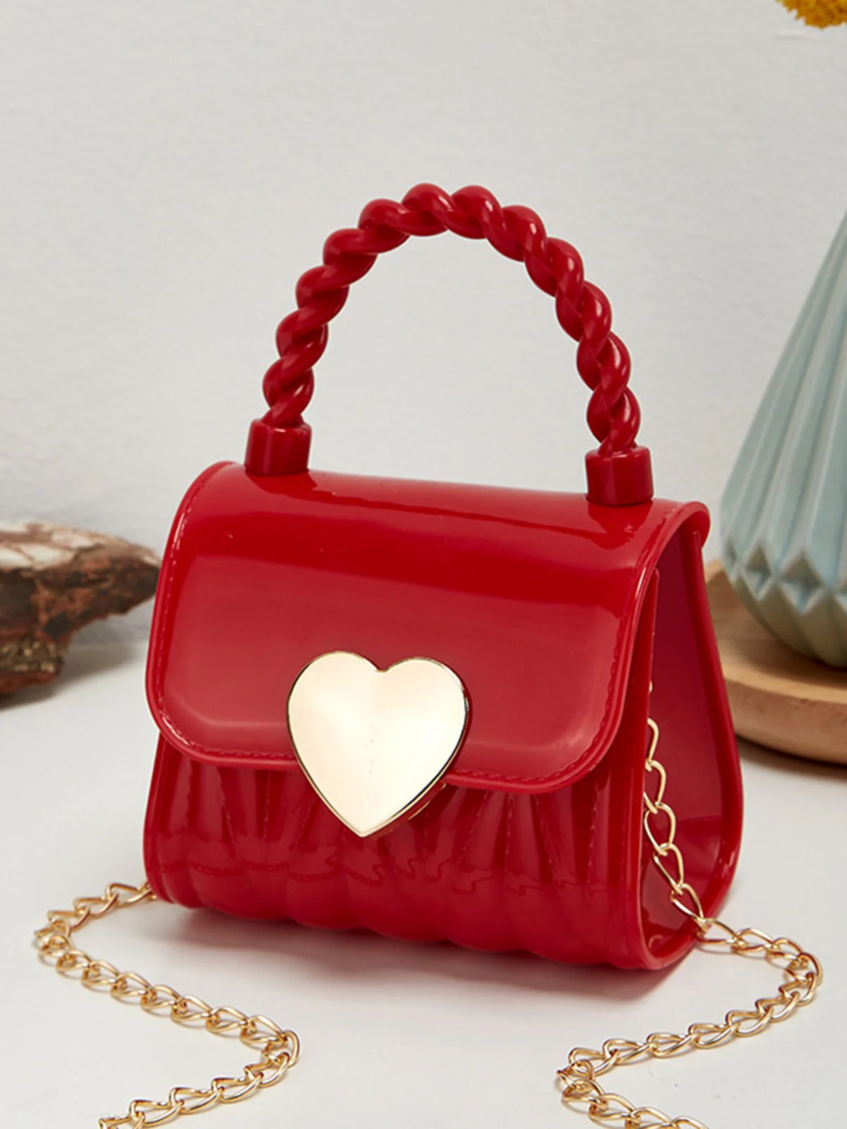 Lack Leder LOVE Mini Handtasche - Image 2