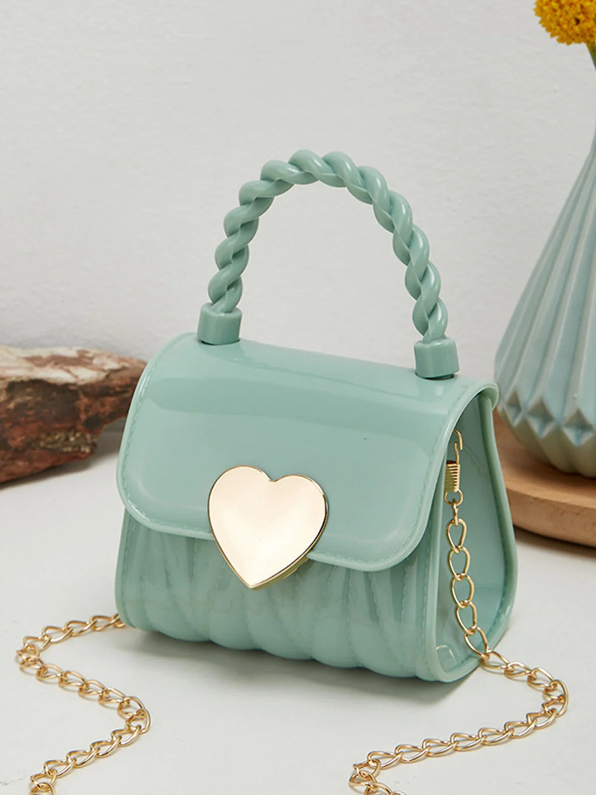 Lack Leder LOVE Mini Handtasche - Image 5