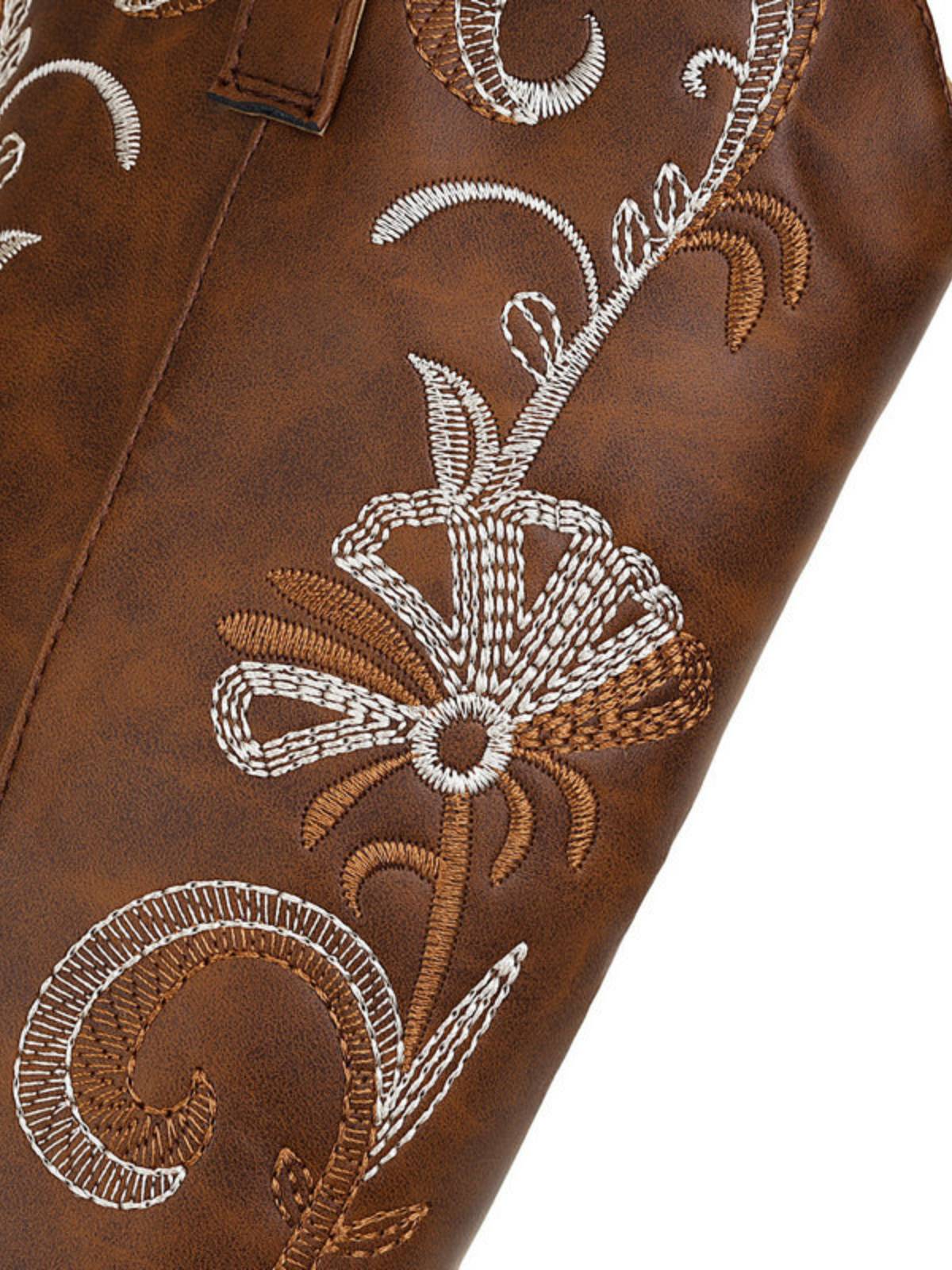 LANGE STIEFEL AUS BESTICKTEM LEDER - Image 3