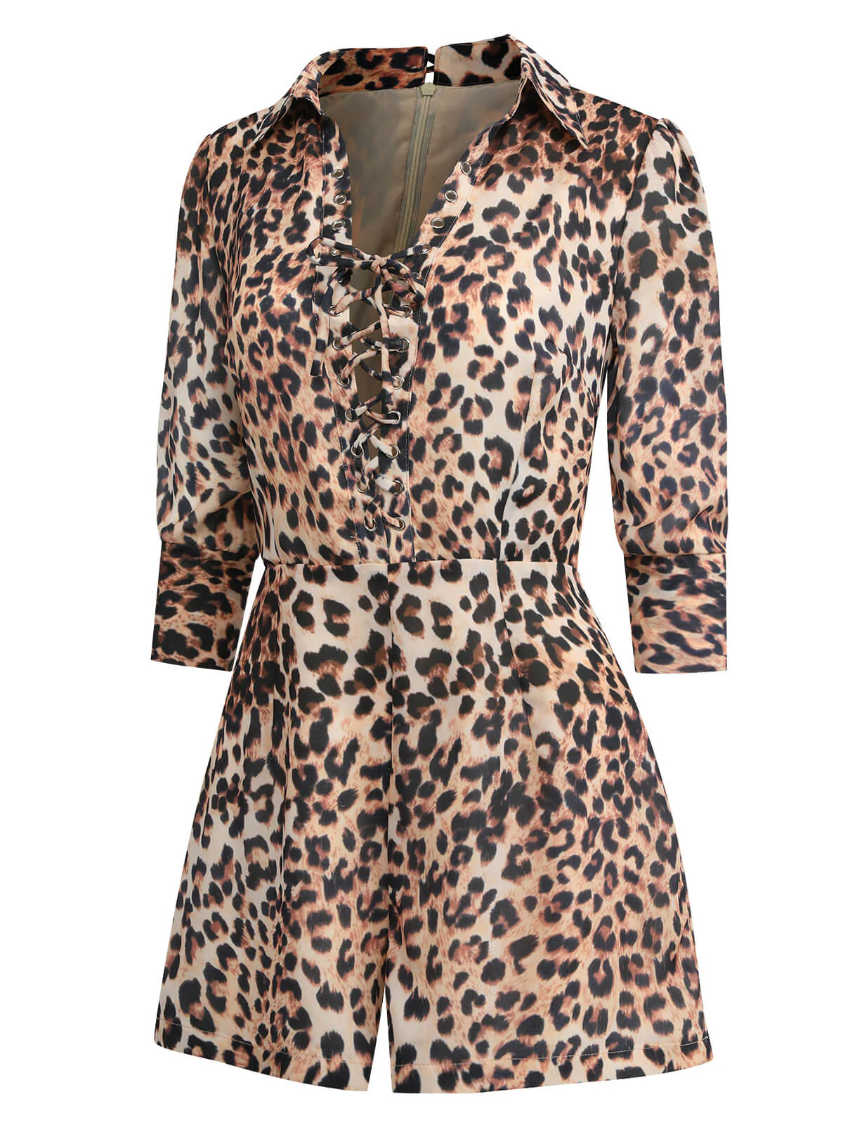 LEOPARD REVERS SCHNÜRUNG VINTAGE STRAMPLER - Image 3