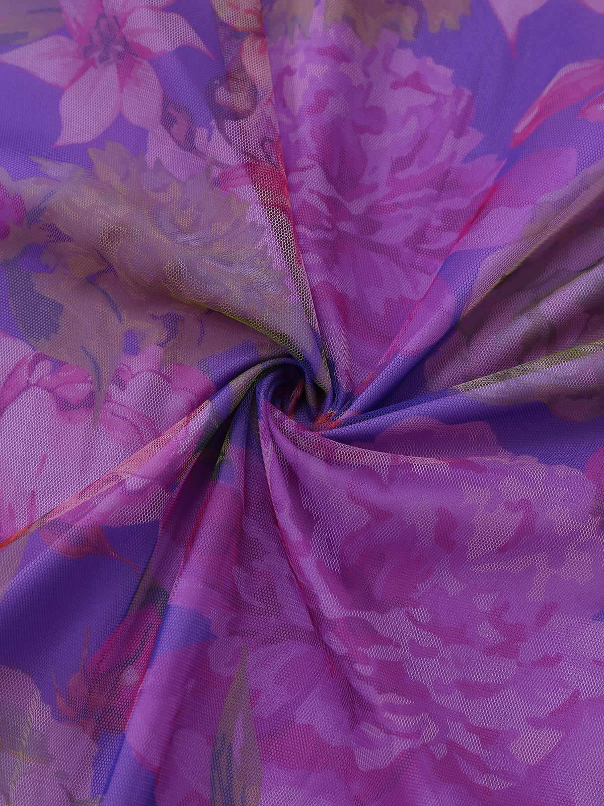 Lila 1930er Netz Eine Schulter 3D Blumen Abend Kleid - Image 6