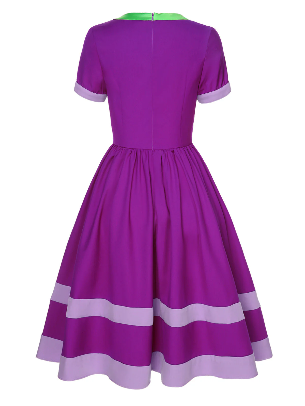 Lila 1950er Scooby Doo Daphne Blake Krawattenhals Kleid - Image 4