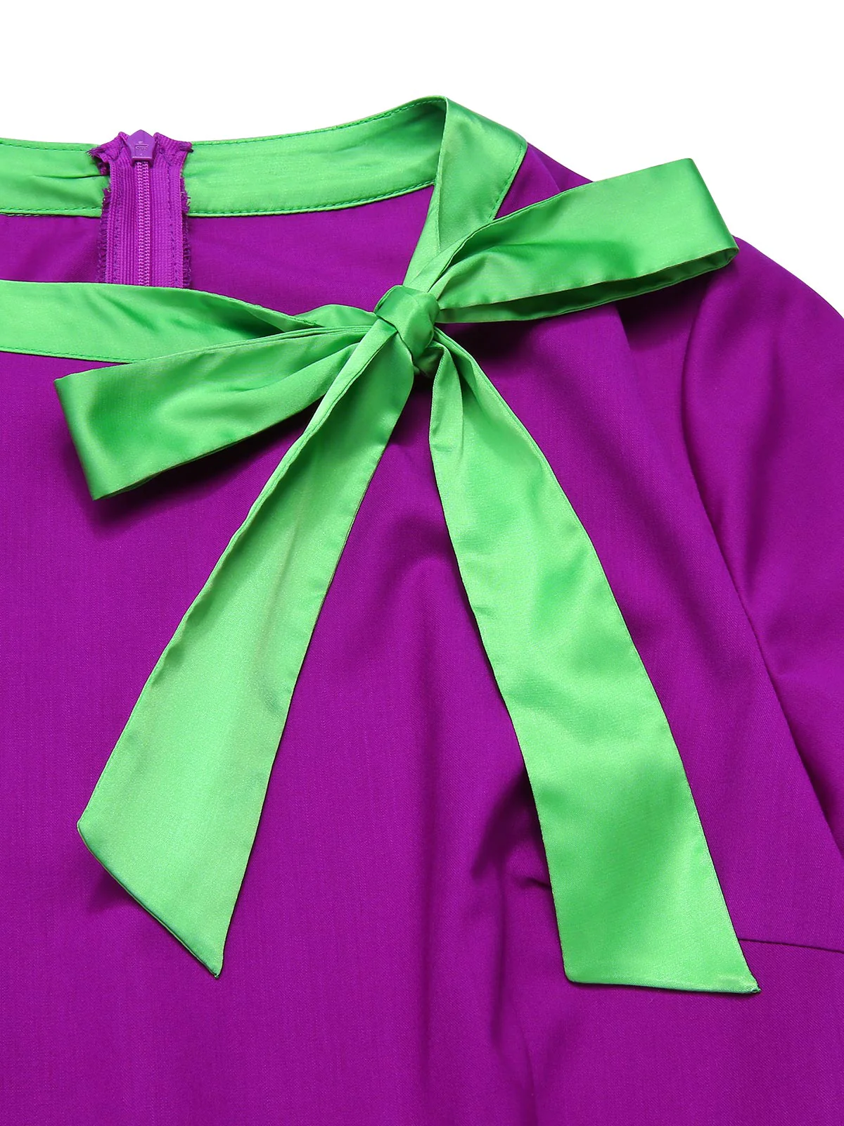Lila 1950er Scooby Doo Daphne Blake Krawattenhals Kleid - Image 5