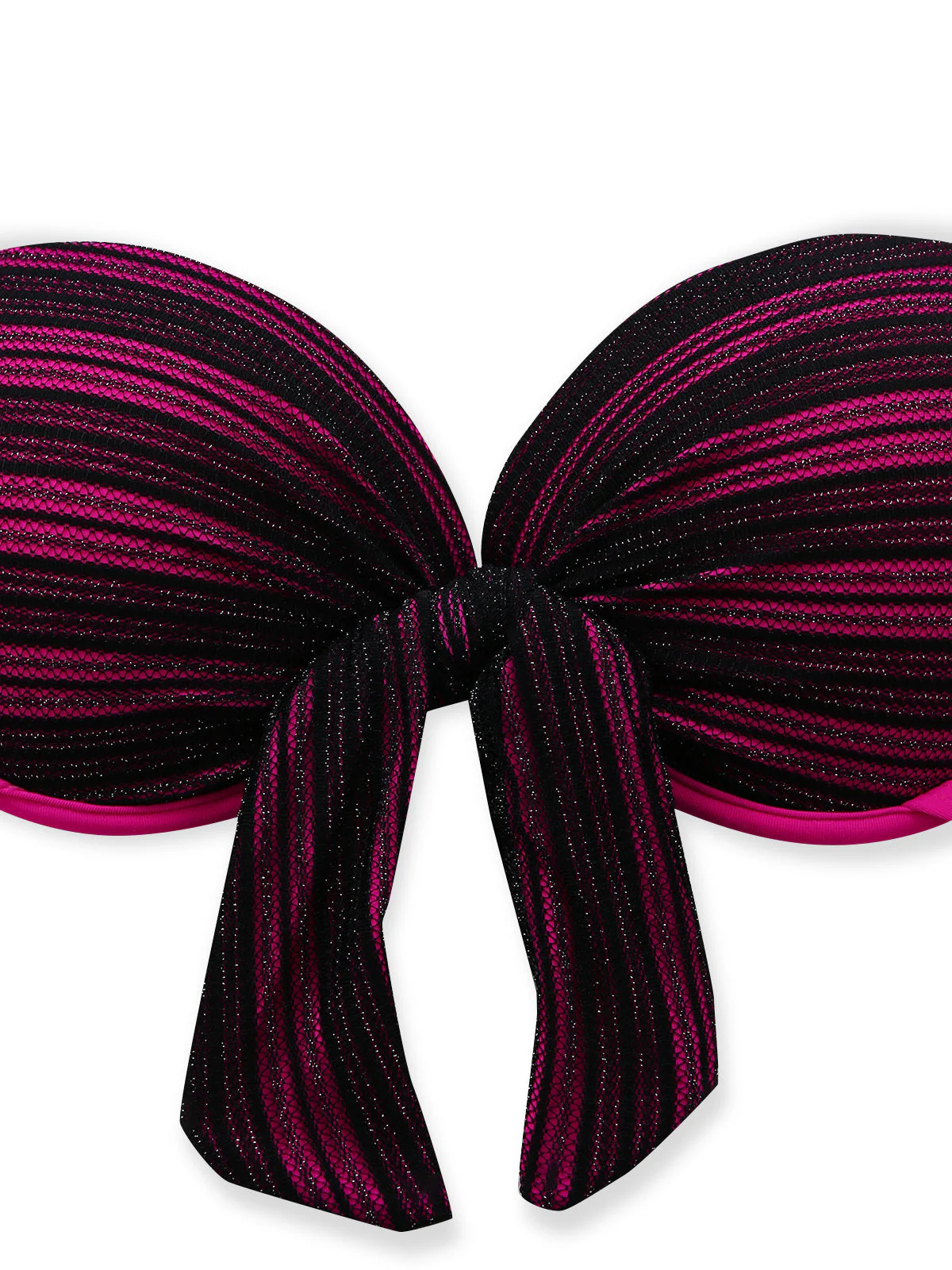Lila 1960er Halter Streifen Schleife Bikini Set - Image 4