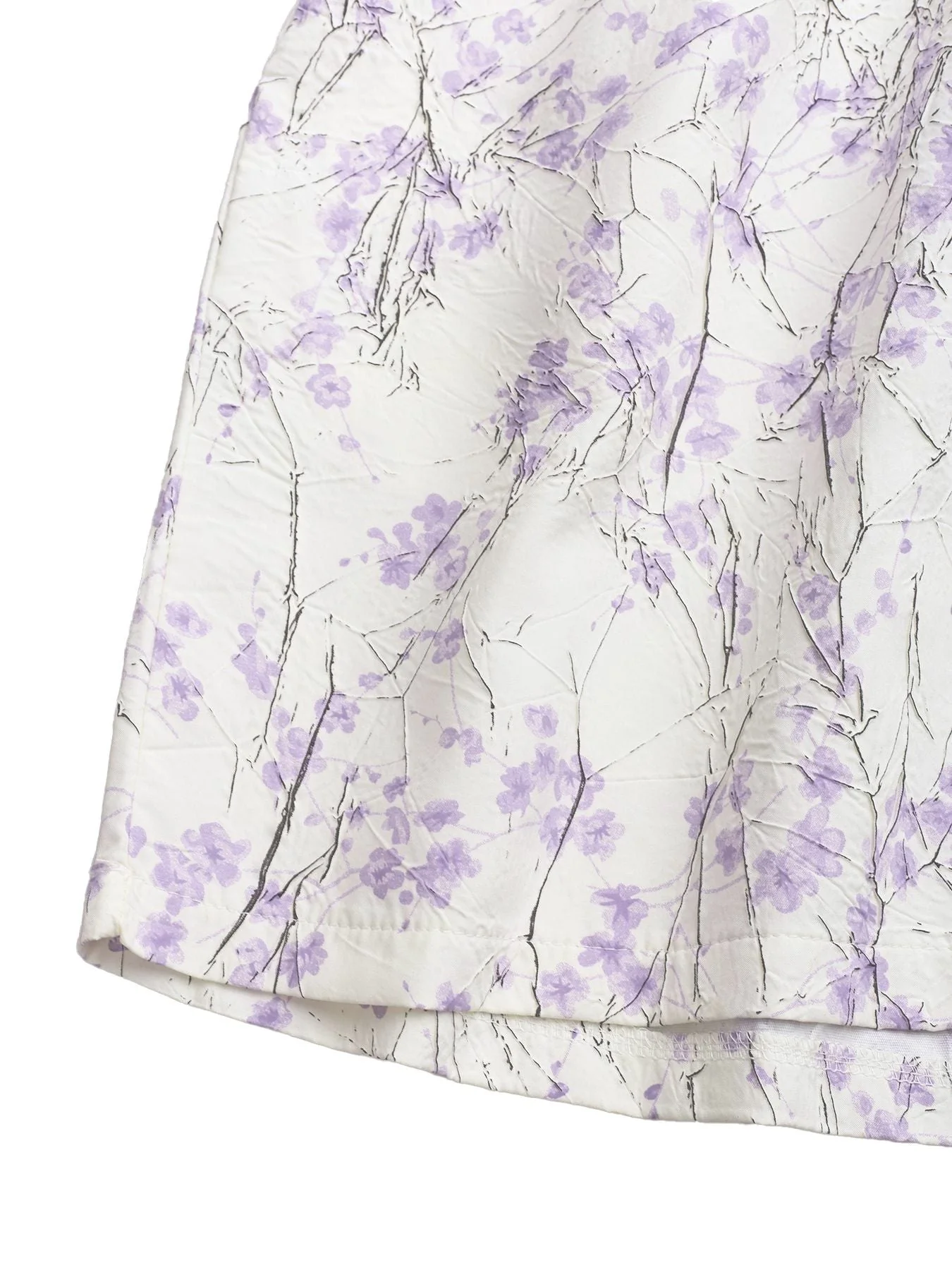 Lila 1970er Blumen Druck Spaghetti Träger Romper - Image 7