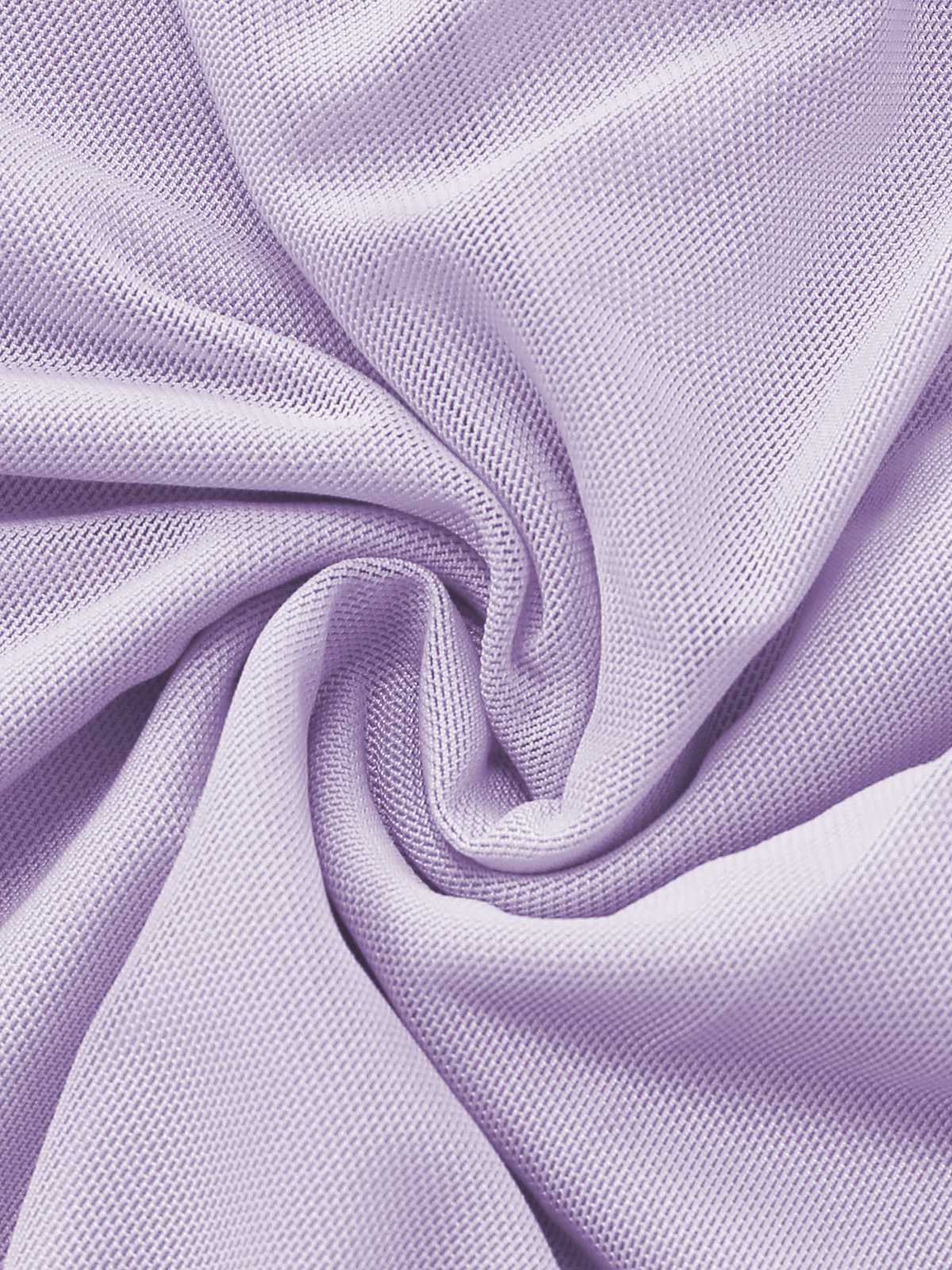 Lila 1970er Netz Eine Schulter Rüschen Asymmetrisch Kleid - Image 6