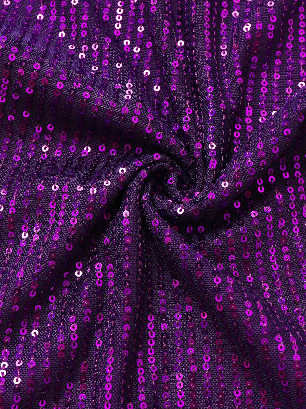 Lila 1970er Paillette Eine Schulter Jumpsuit - Image 4