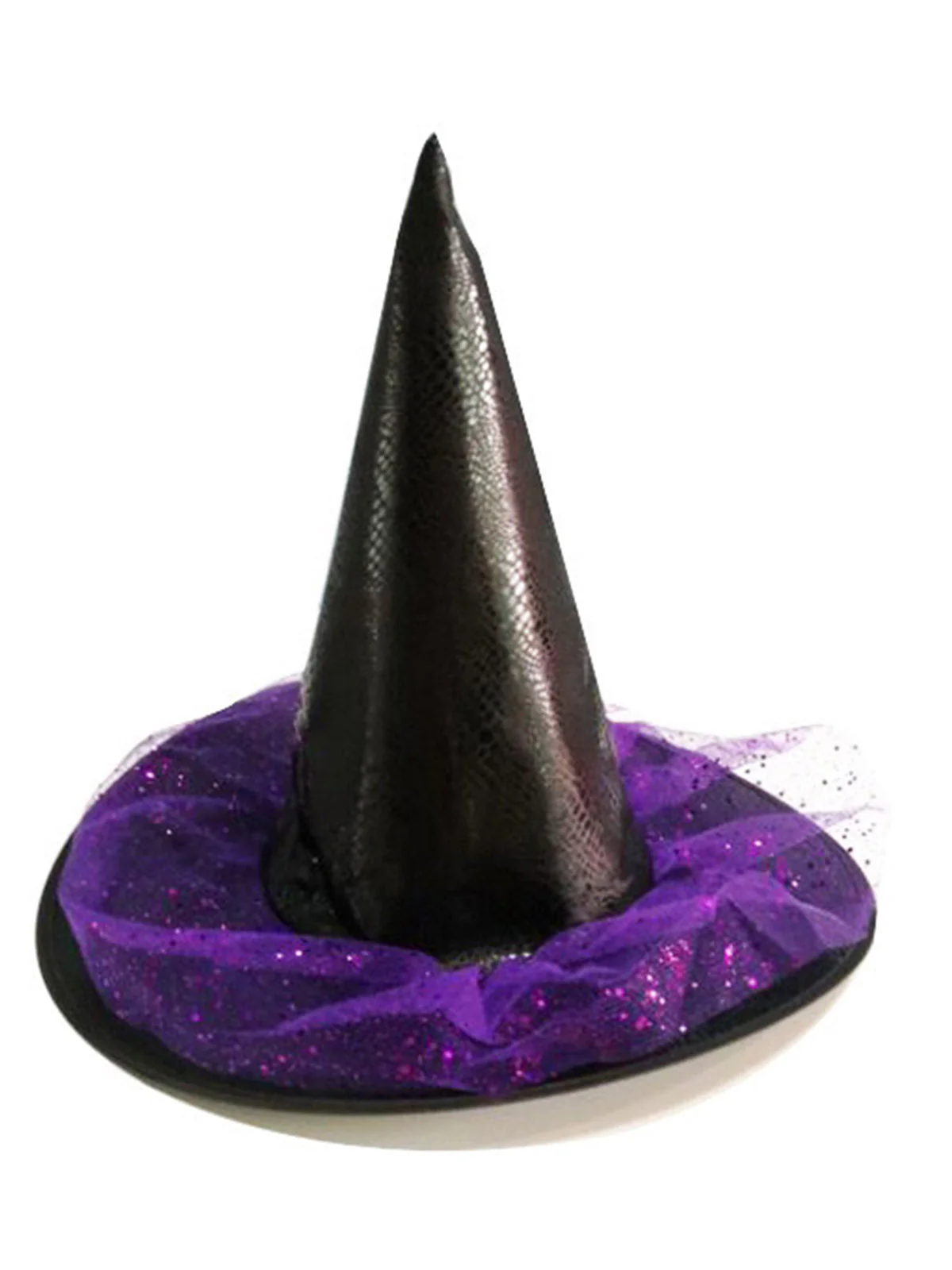 Lila Spitzer Halloween Leder Hexen Hut - Image 2
