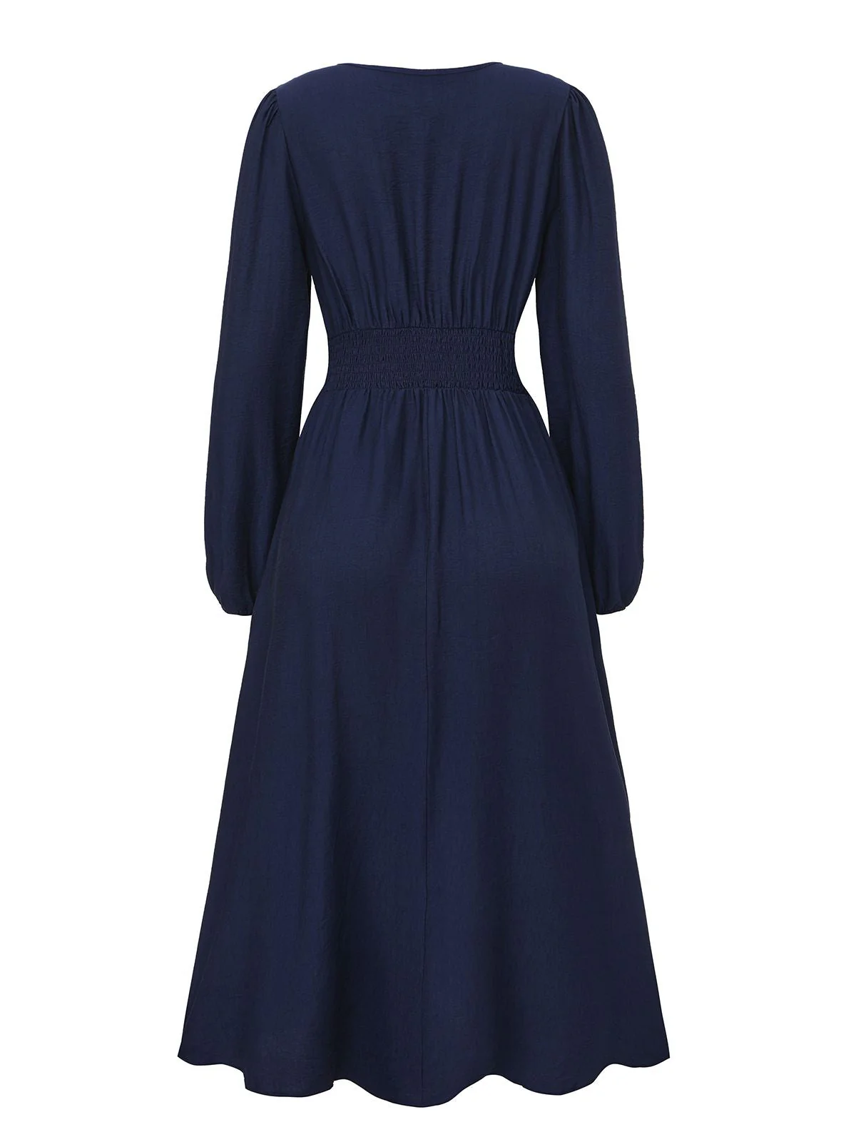Marineblau 1970er Blumen Besticktes Maxi Kleid - Image 3
