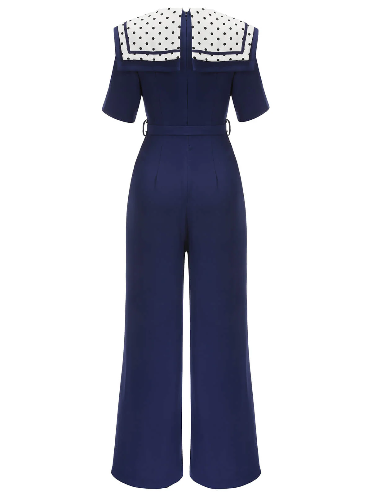 Marineblauer 1950er Dots Jumpsuit - Image 3
