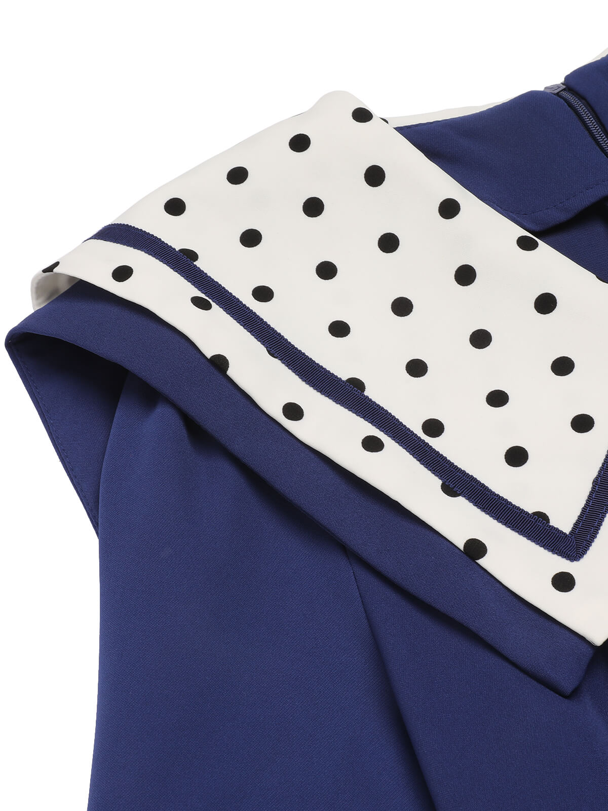 Marineblauer 1950er Dots Jumpsuit - Image 4
