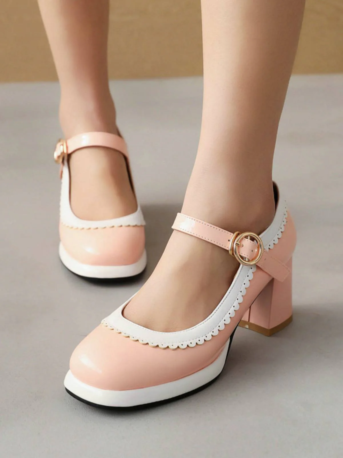 MARY JANE PATCHWORK HIGH HEELS SCHUHE - Image 11
