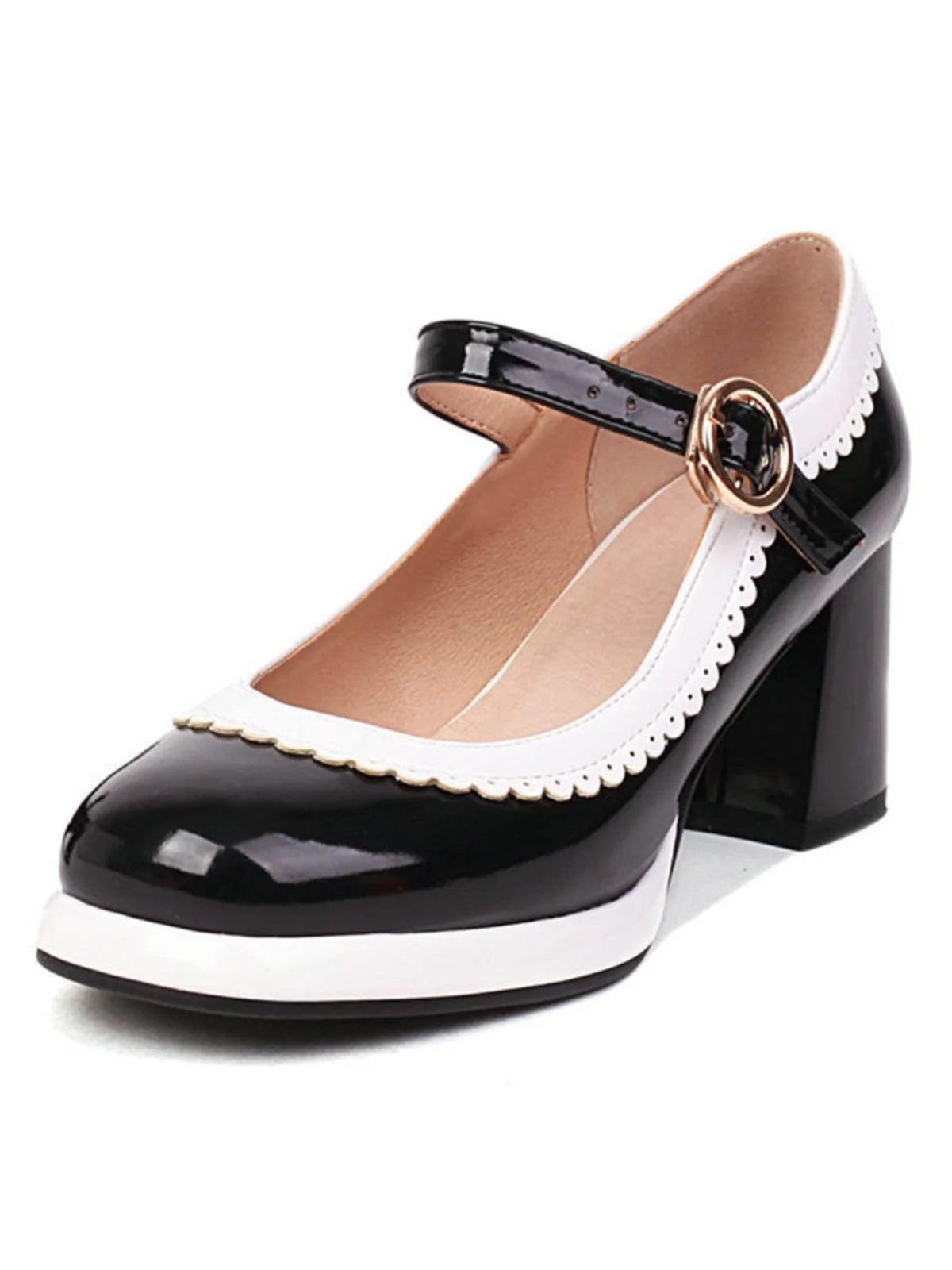 MARY JANE PATCHWORK HIGH HEELS SCHUHE - Image 2