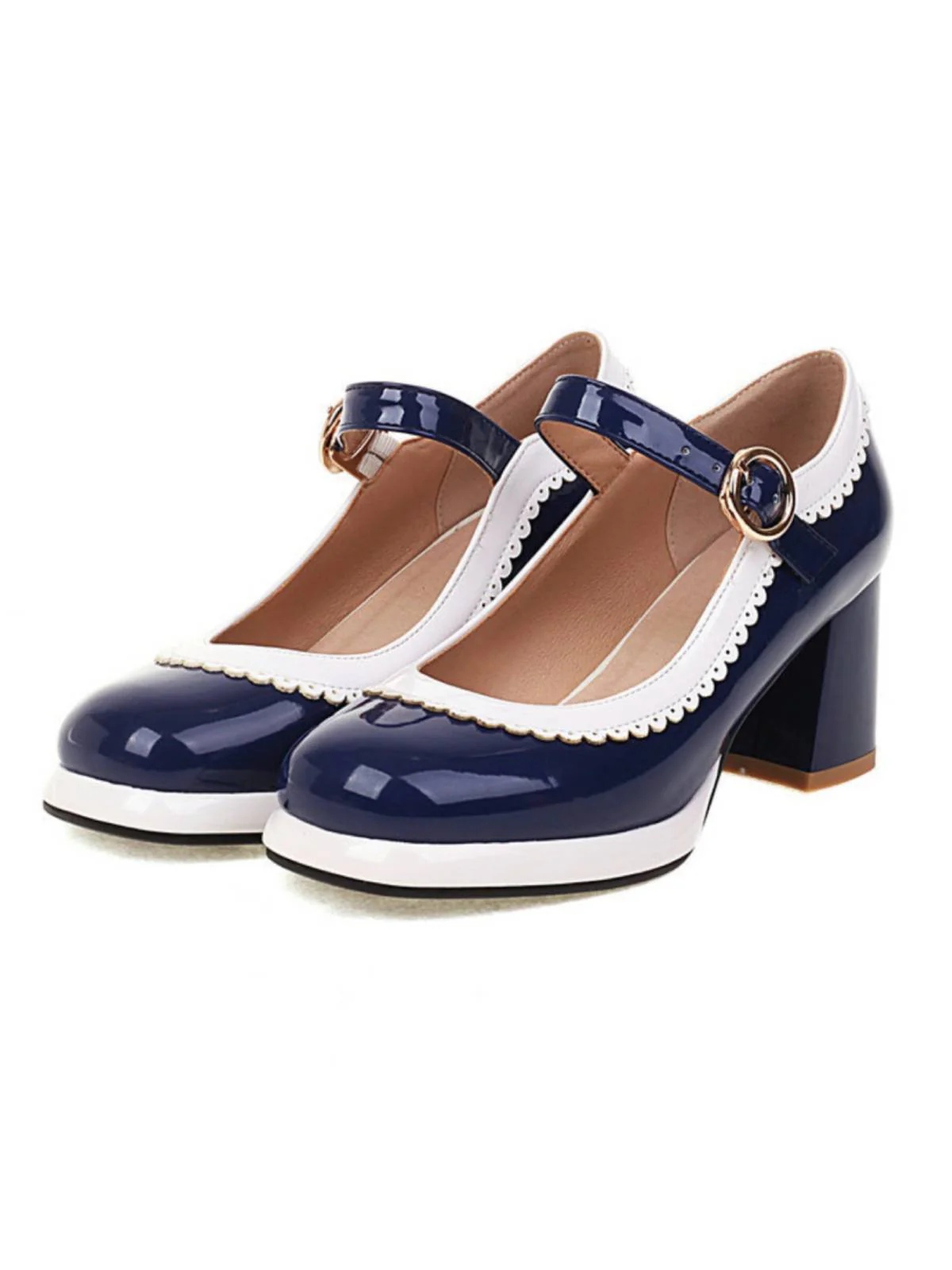 MARY JANE PATCHWORK HIGH HEELS SCHUHE - Image 7