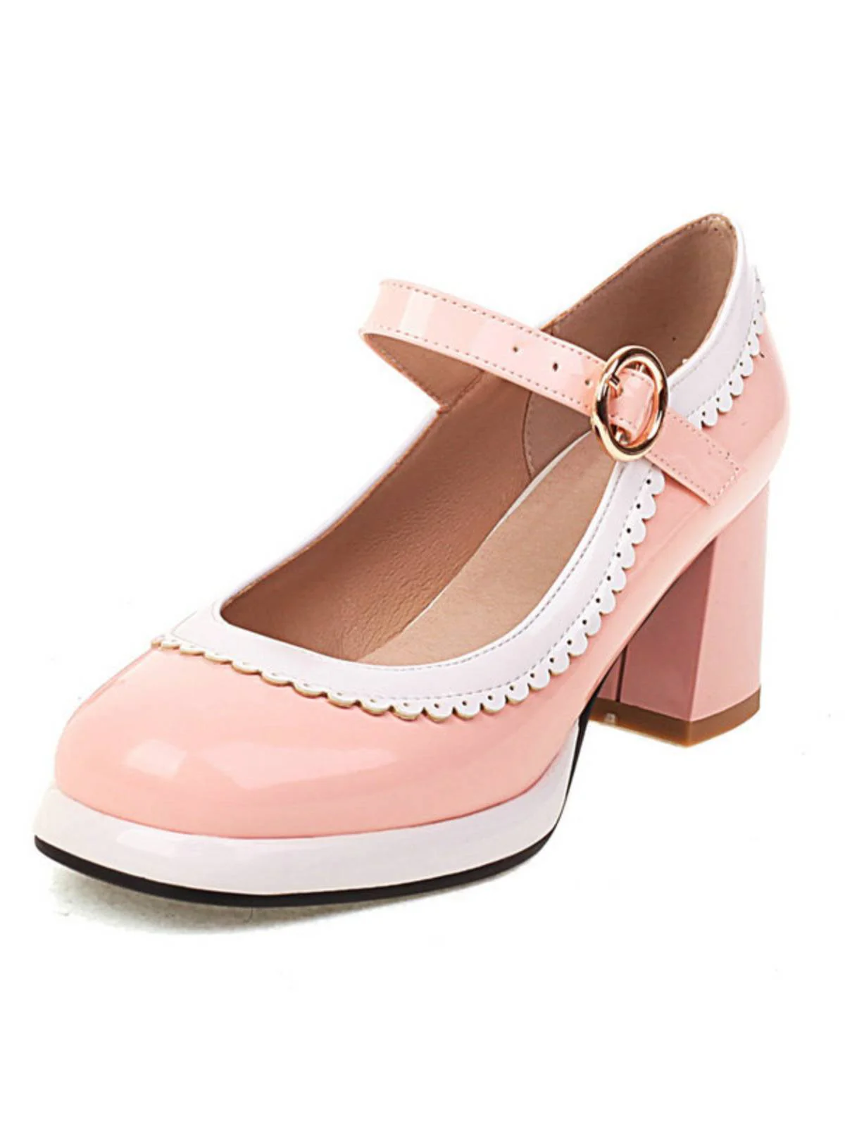 MARY JANE PATCHWORK HIGH HEELS SCHUHE - Image 9