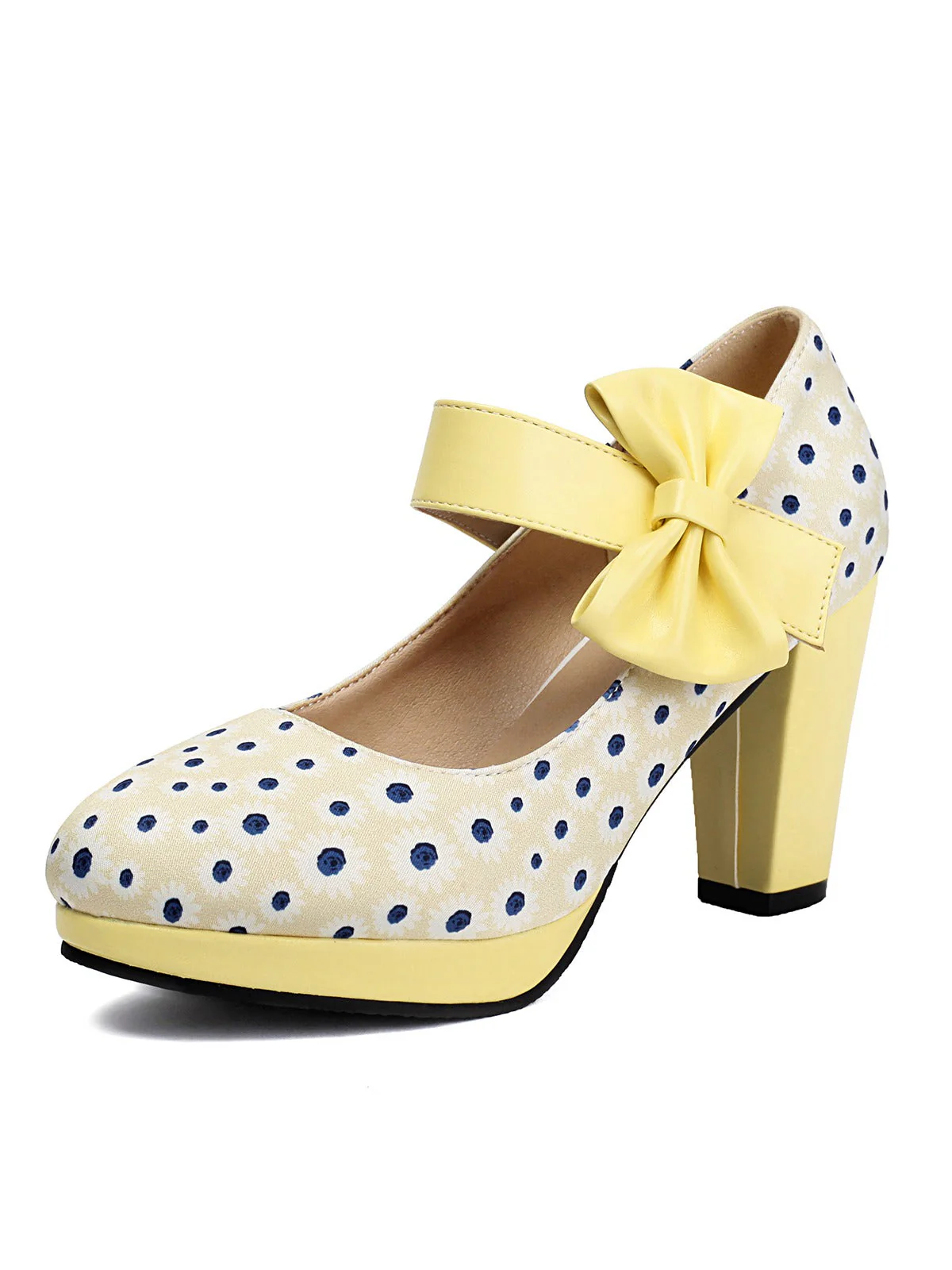 Mary Jane Polka Dots Bogen Klobige Absätze - Image 9