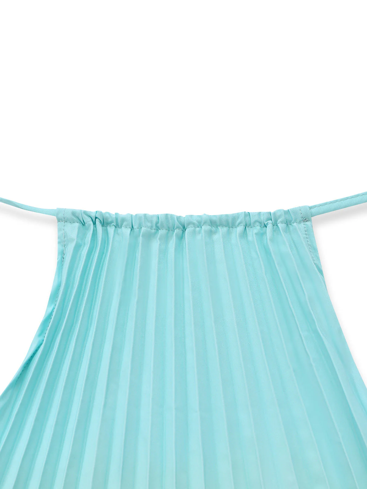 Mehrfarbig 1930er Halter Farbverlauf Plissiertes Maxikleid - Image 4