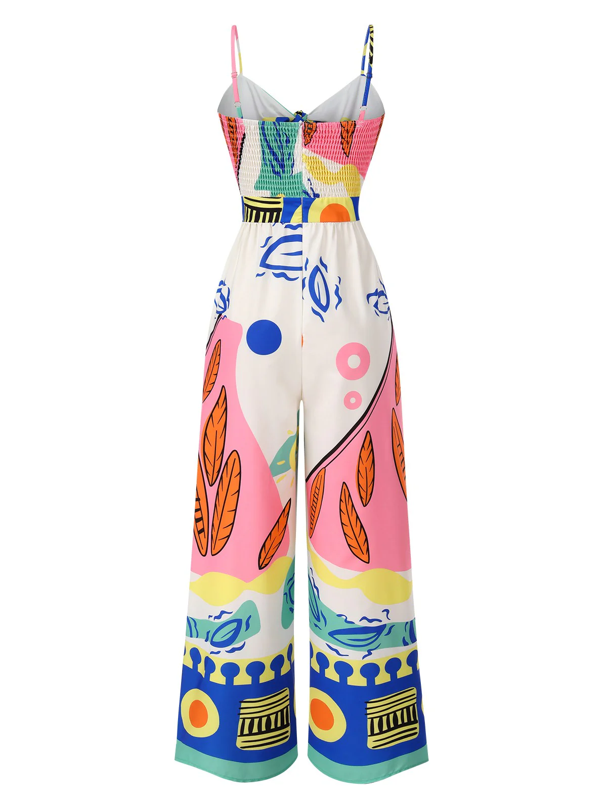 Mehrfarbig 1930er Malerei Brustkrawatte Jumpsuit - Image 2
