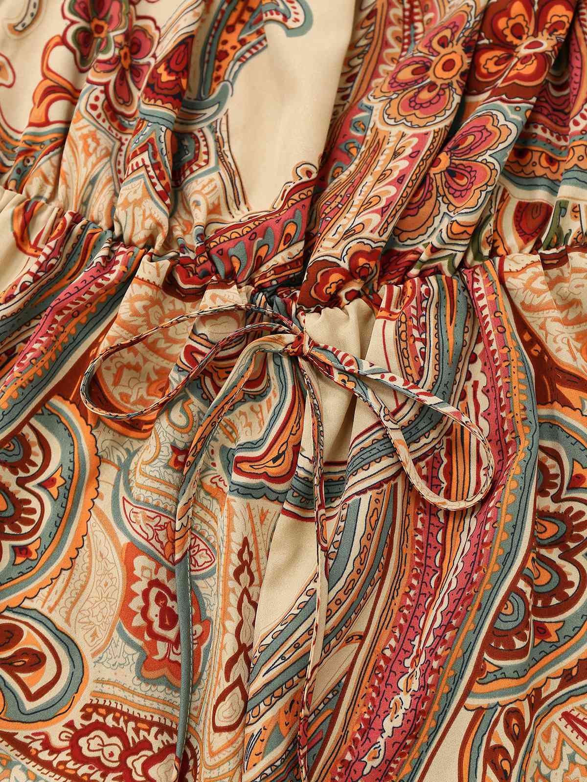 Mehrfarbig 1970er Bohemien Schulterfrei Romper - Image 4