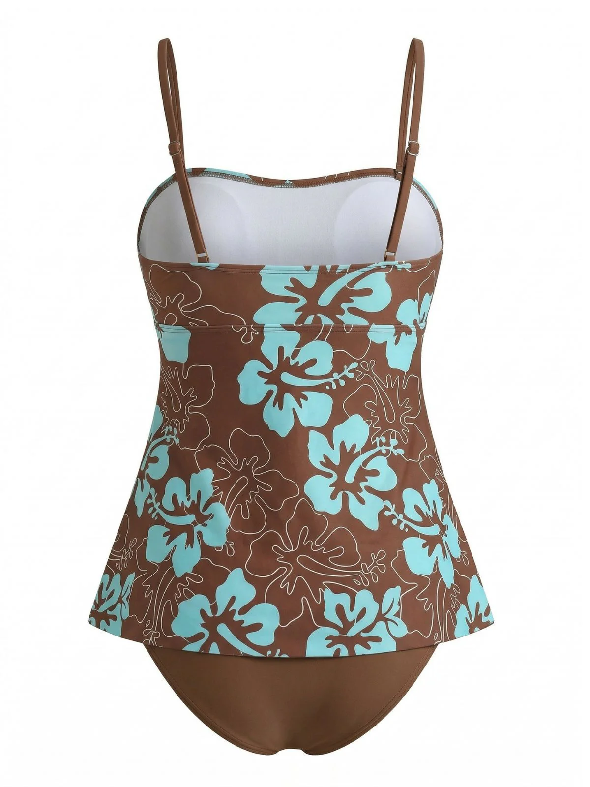 Mehrfarbig 1970er Boho Träger Tankini Set - Image 3